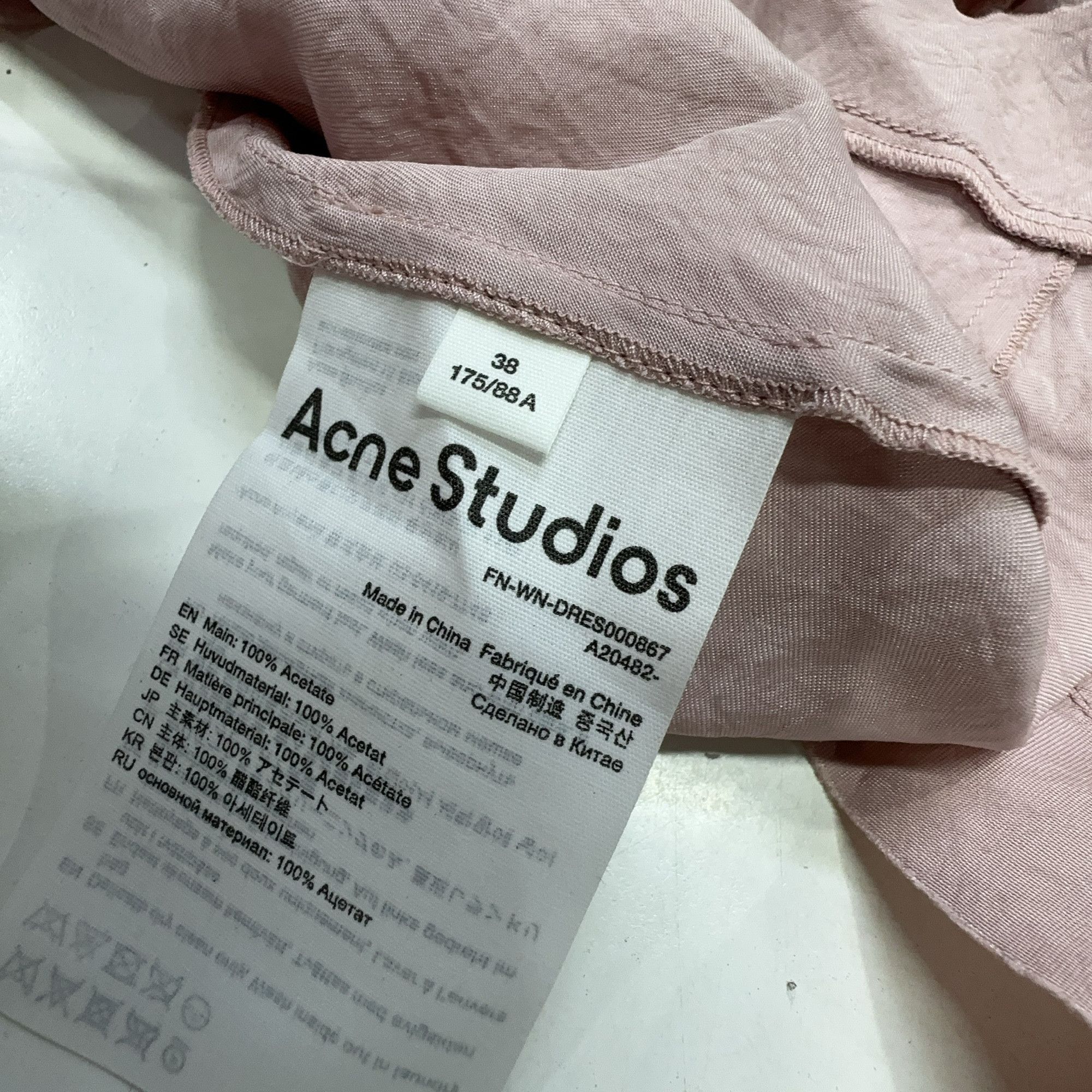 Acne Studios Acne Studios Asymmetric Midi Dress Pink Size 38 Size M / US 6-8 / IT 42-44 - 3 Thumbnail