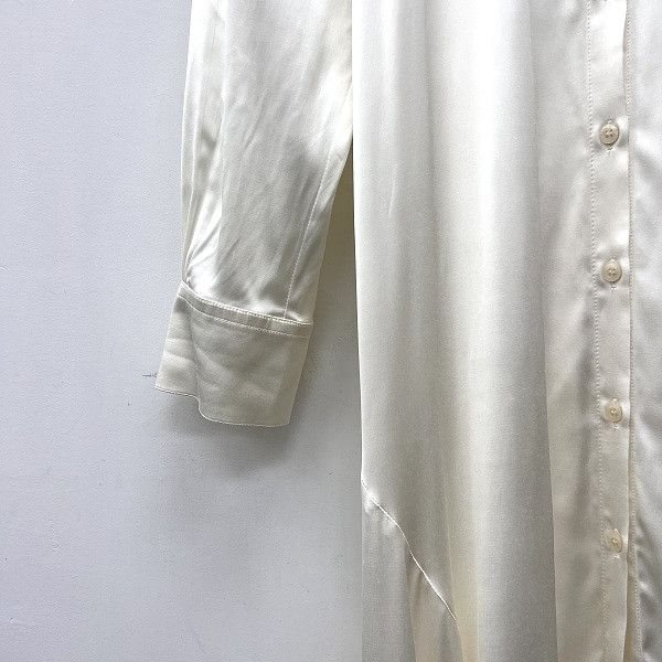 Acne Studios Acne Studios White Asymmetric Shirt Midi Dress 34 Size XXS / US 00 / IT 34 - 6 Thumbnail