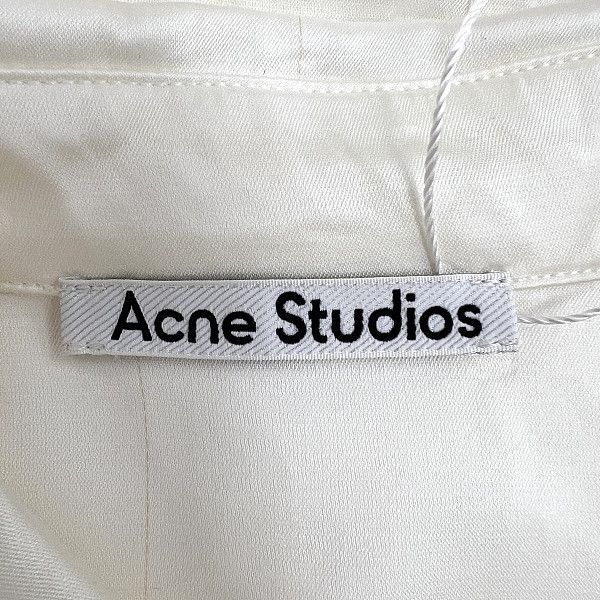 Acne Studios Acne Studios White Asymmetric Shirt Midi Dress 34 Size XXS / US 00 / IT 34 - 3 Thumbnail
