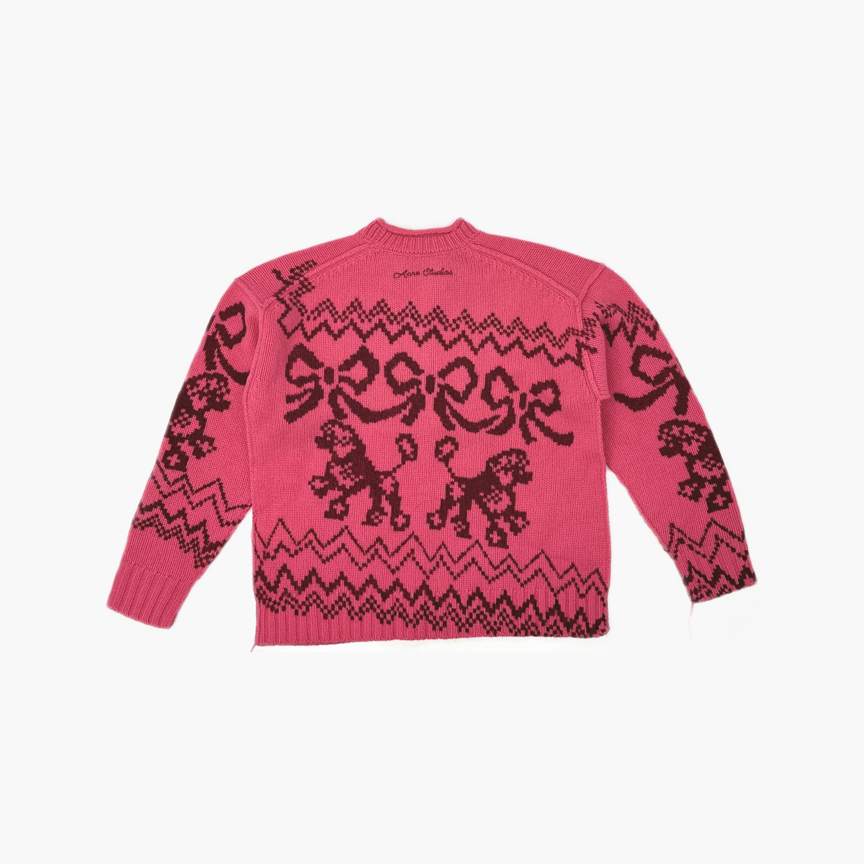 Acne Studios Acne Studios Fair Isle Bow Pattern Sweater Size S Size S / US 4 / IT 40 - 2 Thumbnail