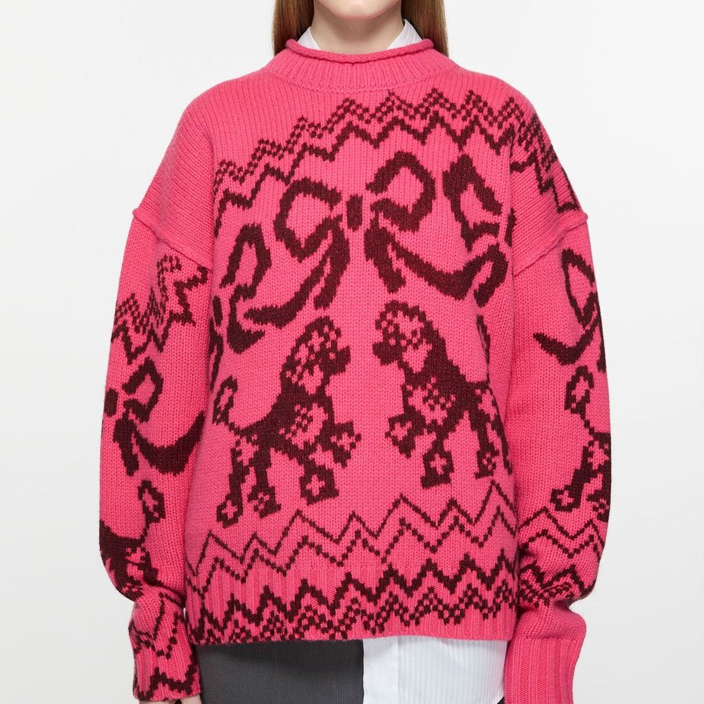 Acne Studios Acne Studios Fair Isle Bow Pattern Sweater Size S Size S / US 4 / IT 40 - 7 Thumbnail