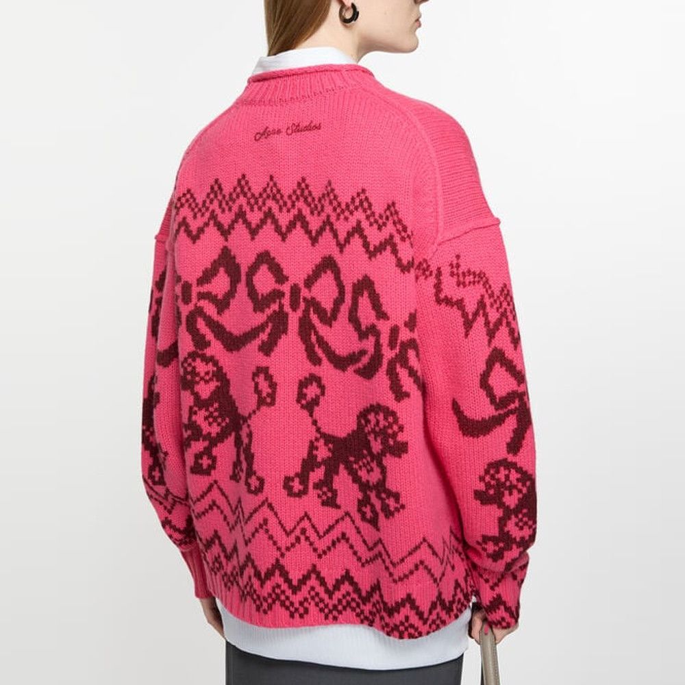 Acne Studios Acne Studios Fair Isle Bow Pattern Sweater Size S Size S / US 4 / IT 40 - 5 Thumbnail