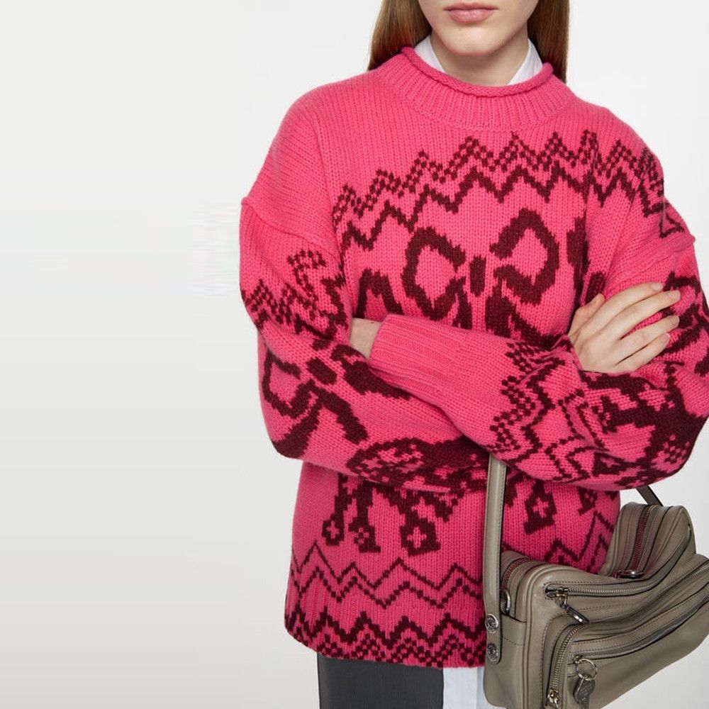 Acne Studios Acne Studios Fair Isle Bow Pattern Sweater Size S Size S / US 4 / IT 40 - 6 Thumbnail