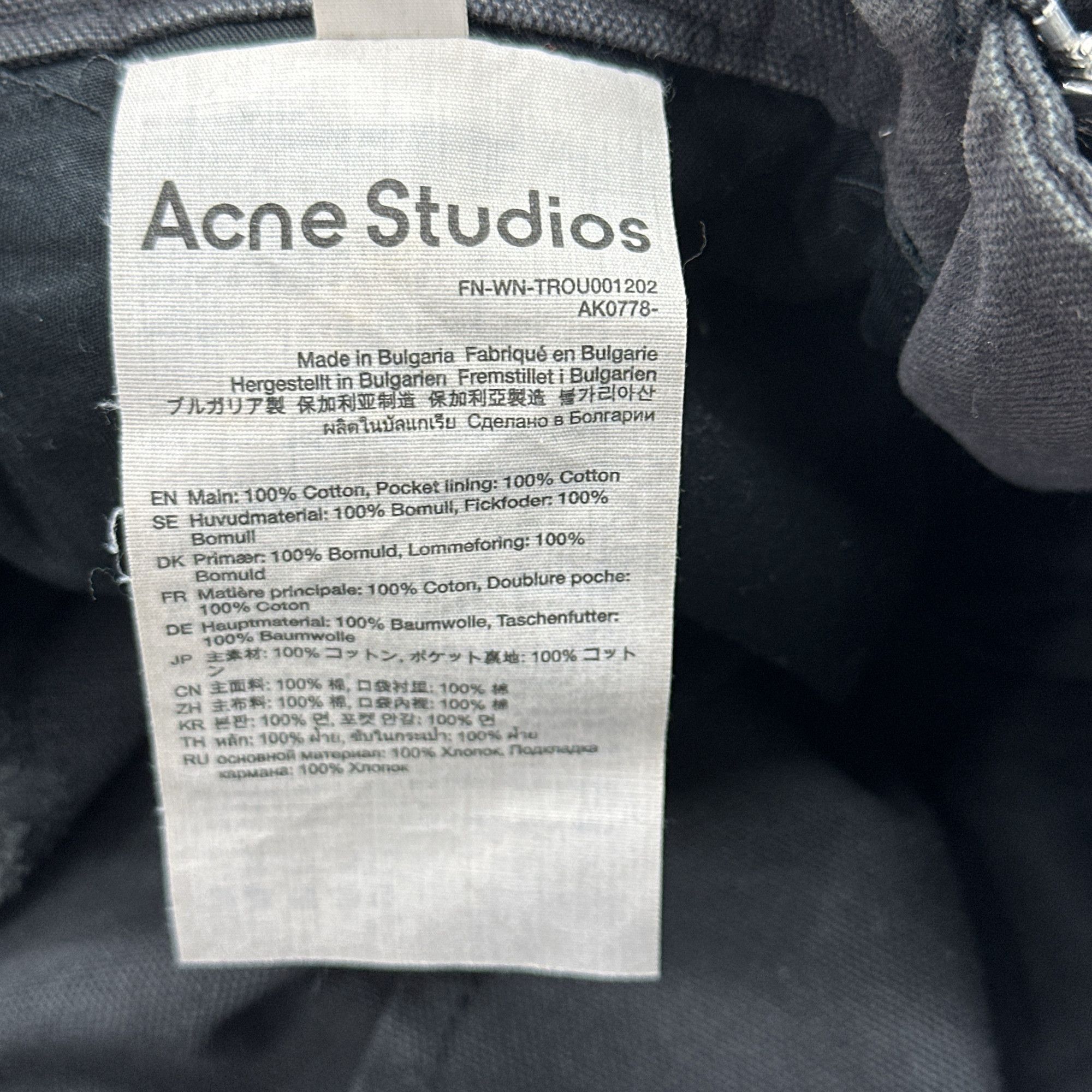 Acne Studios Acne Studios Charcoal Utility Cargo Pants Size 34 Size 24" / US 00 / IT 34 - 4 Thumbnail