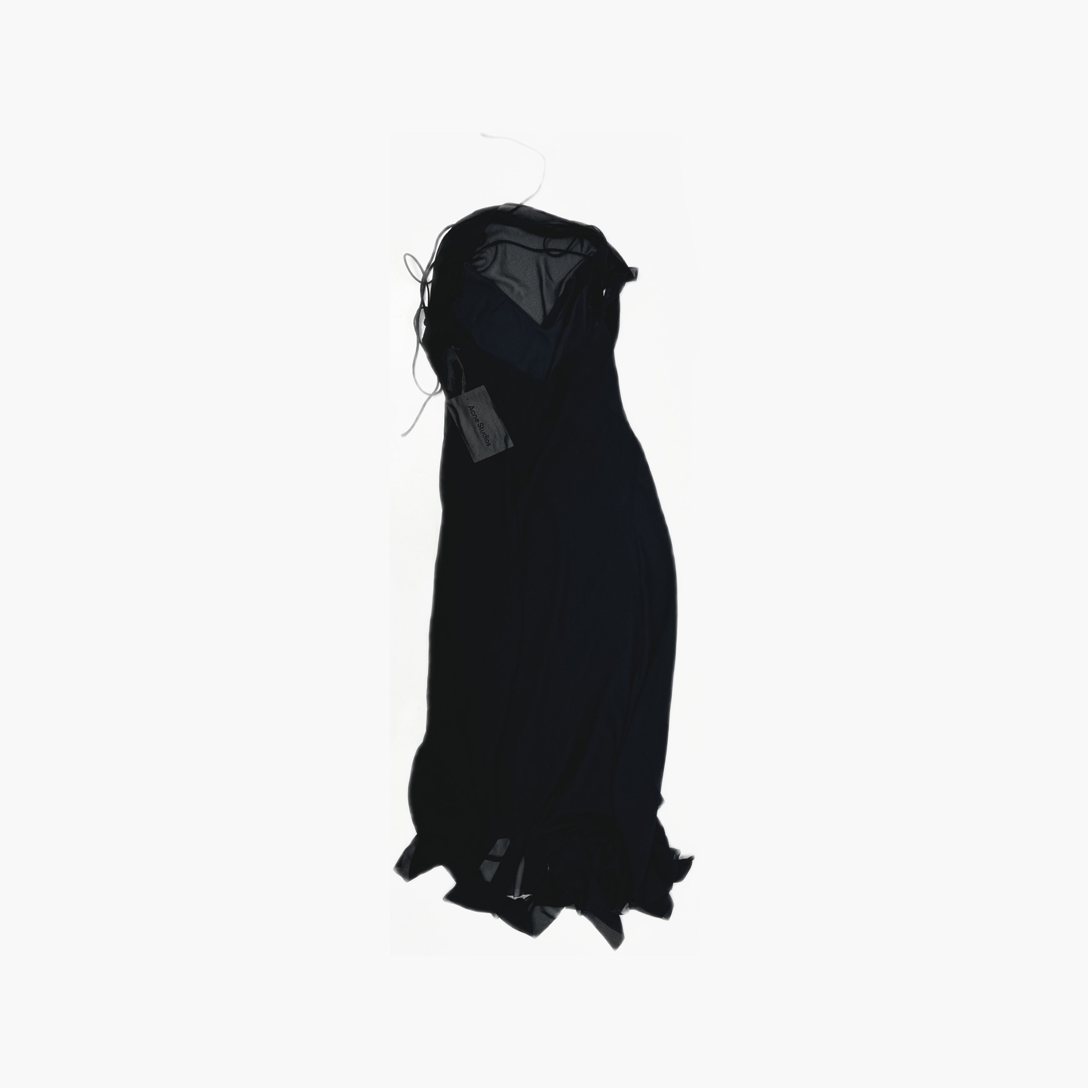 Acne Studios Acne Studios Black Chiffon Midi Dress Size 34 Size XS / US 0-2 / IT 36-38 - 2 Thumbnail