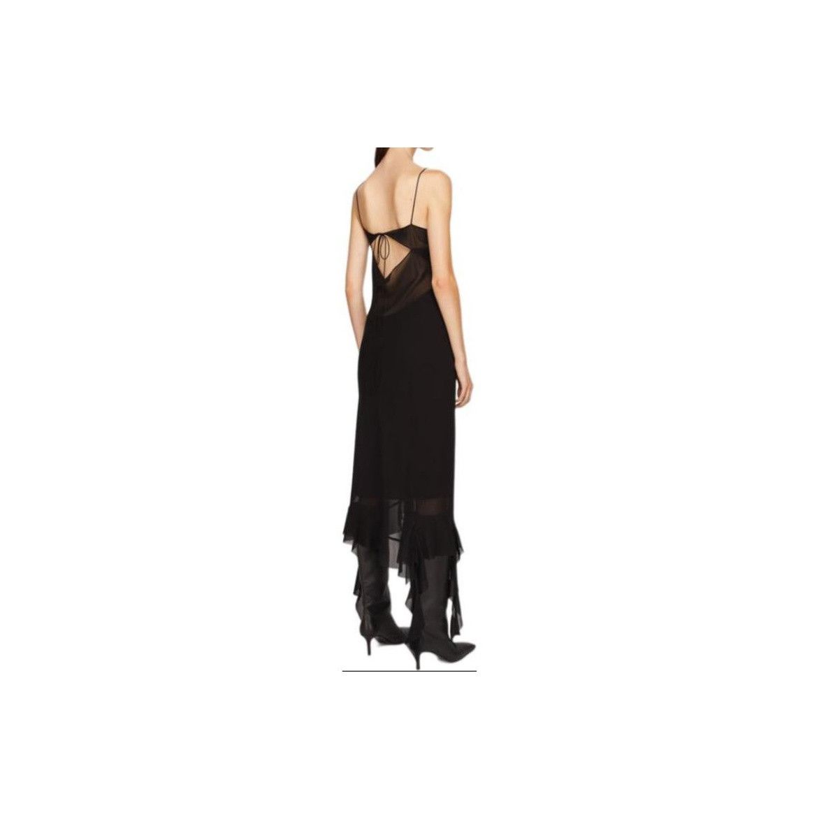 Acne Studios Acne Studios Black Chiffon Midi Dress Size 34 Size XS / US 0-2 / IT 36-38 - 7 Thumbnail