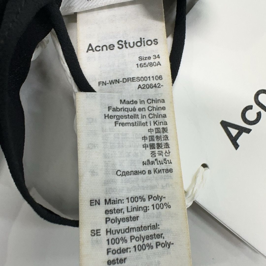 Acne Studios Acne Studios Black Chiffon Midi Dress Size 34 Size XS / US 0-2 / IT 36-38 - 4 Thumbnail