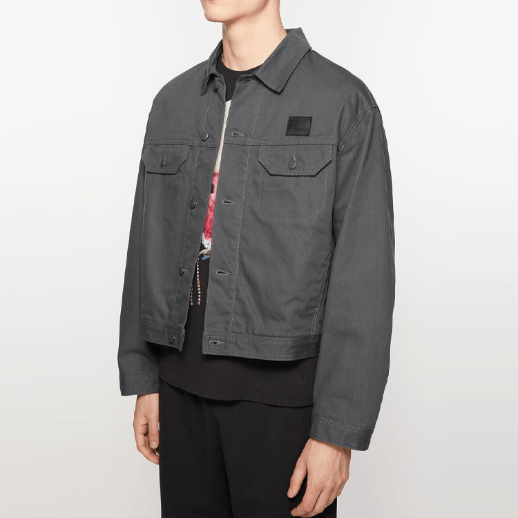 Acne Studios Acne Studios Face Patch Cotton Jacket Dark Grey Size L Size US L / EU 52-54 / 3 - 5 Thumbnail