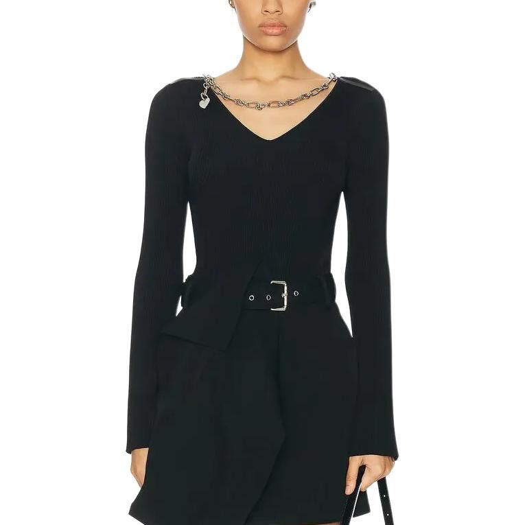 Acne Studios Acne Studios Chain Detail V-Neck Sweater Size XS Size XS / US 0-2 / IT 36-38 - 9 Thumbnail