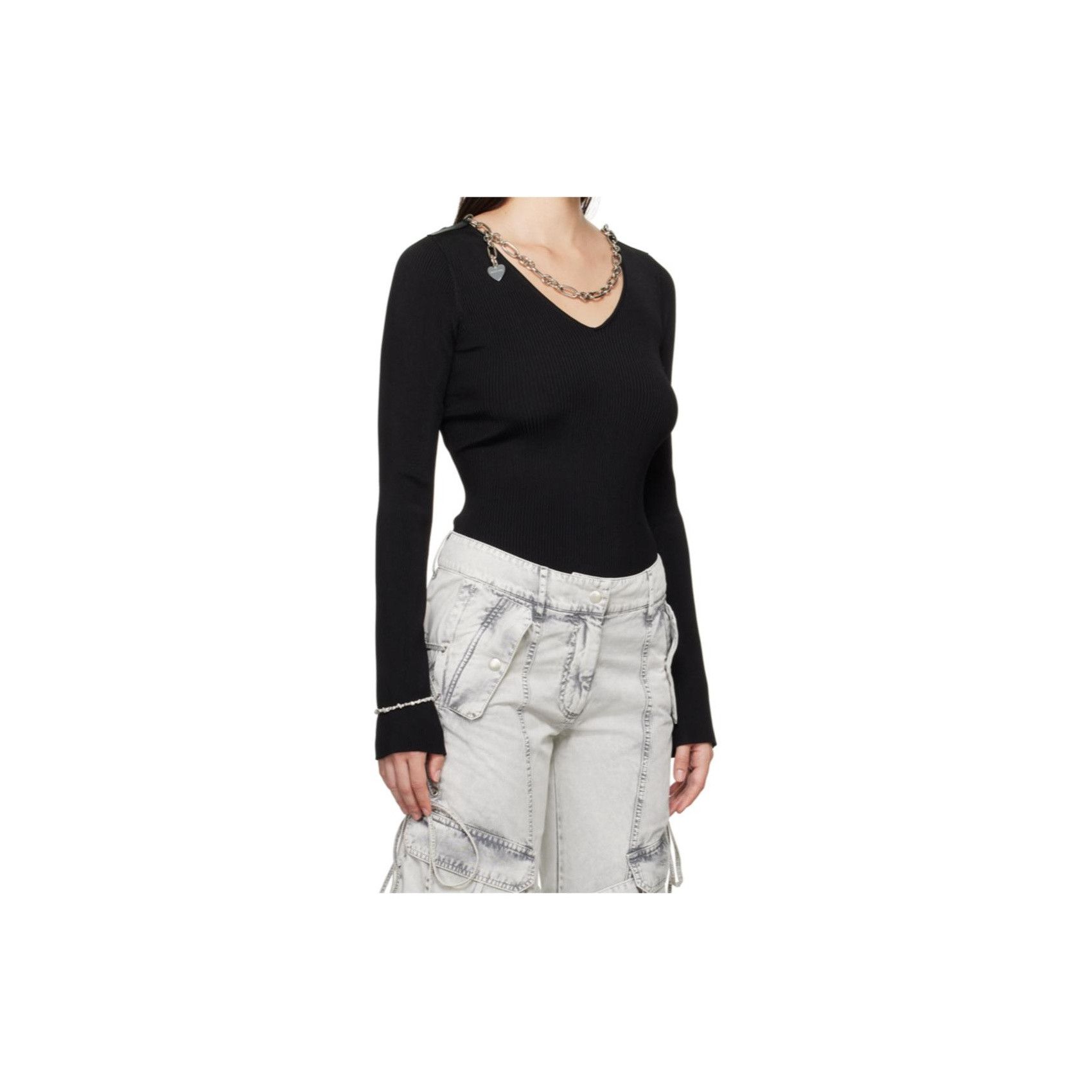 Acne Studios Acne Studios Chain Detail V-Neck Sweater Size XS Size XS / US 0-2 / IT 36-38 - 8 Thumbnail