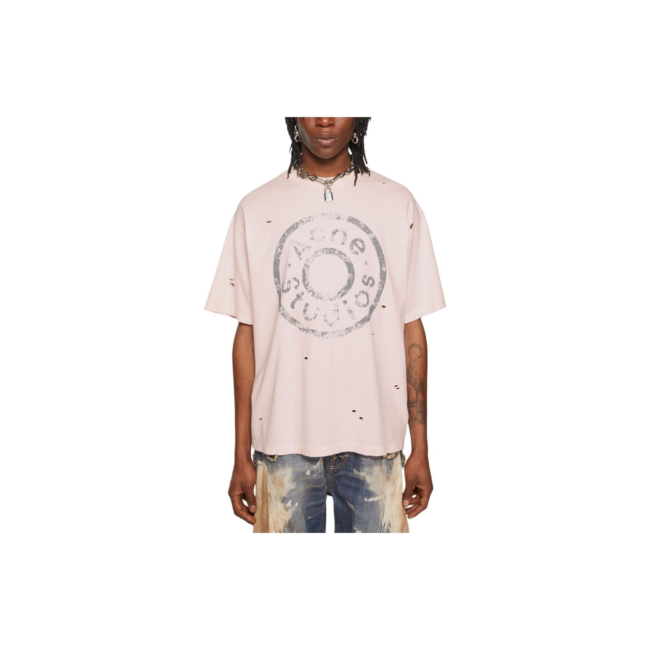 Acne Studios Acne Studios Distressed Logo T-Shirt Size XS Size US XS / EU 42 / 0 - 14 Thumbnail