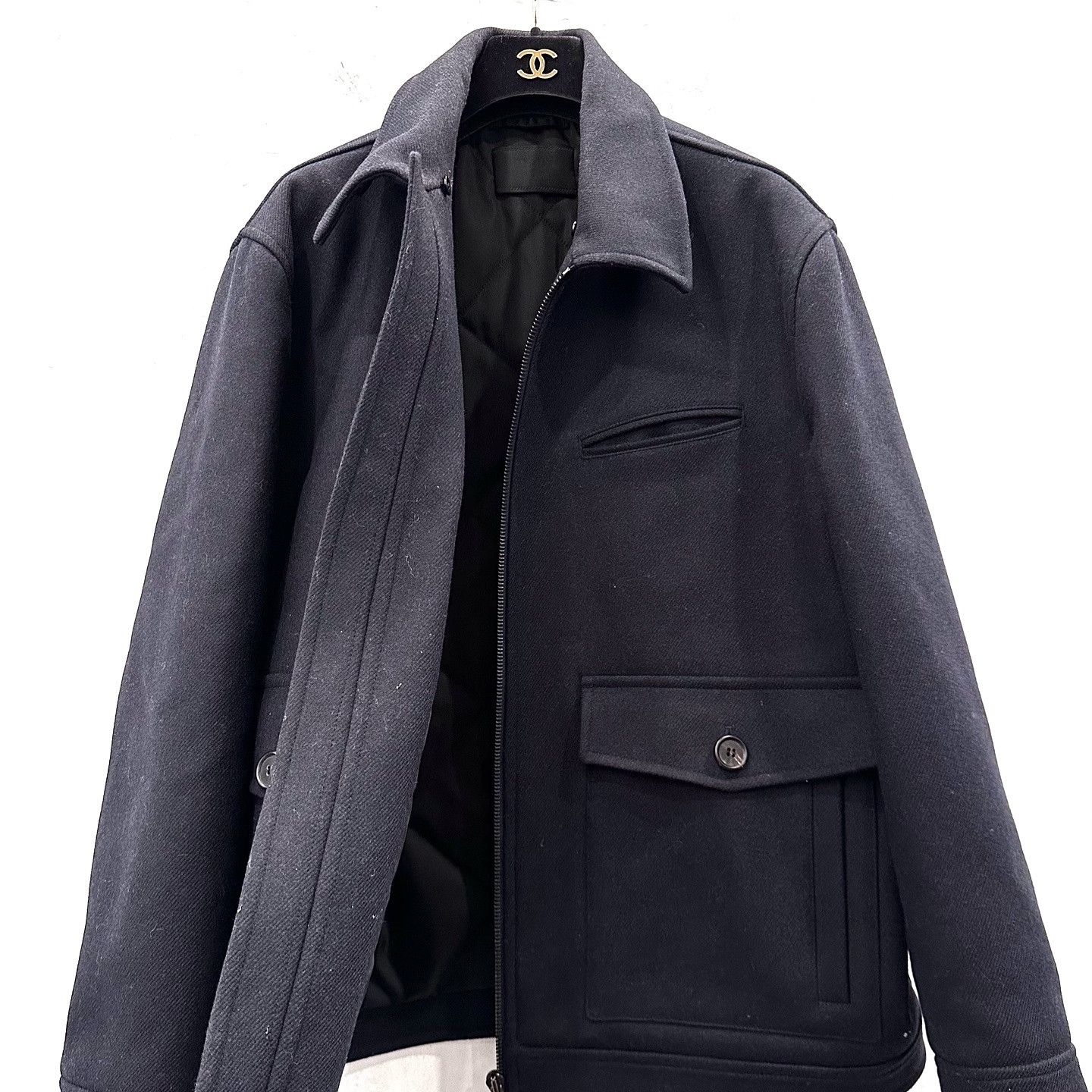 Prada Prada Wool Zip Jacket Size XL Size US XL / EU 56 / 4 - 5 Thumbnail