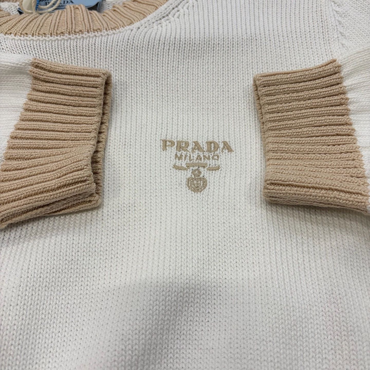 Prada Prada Embroidered Logo Knit Sweater Size 38 Size XS / US 0-2 / IT 36-38 - 5 Thumbnail