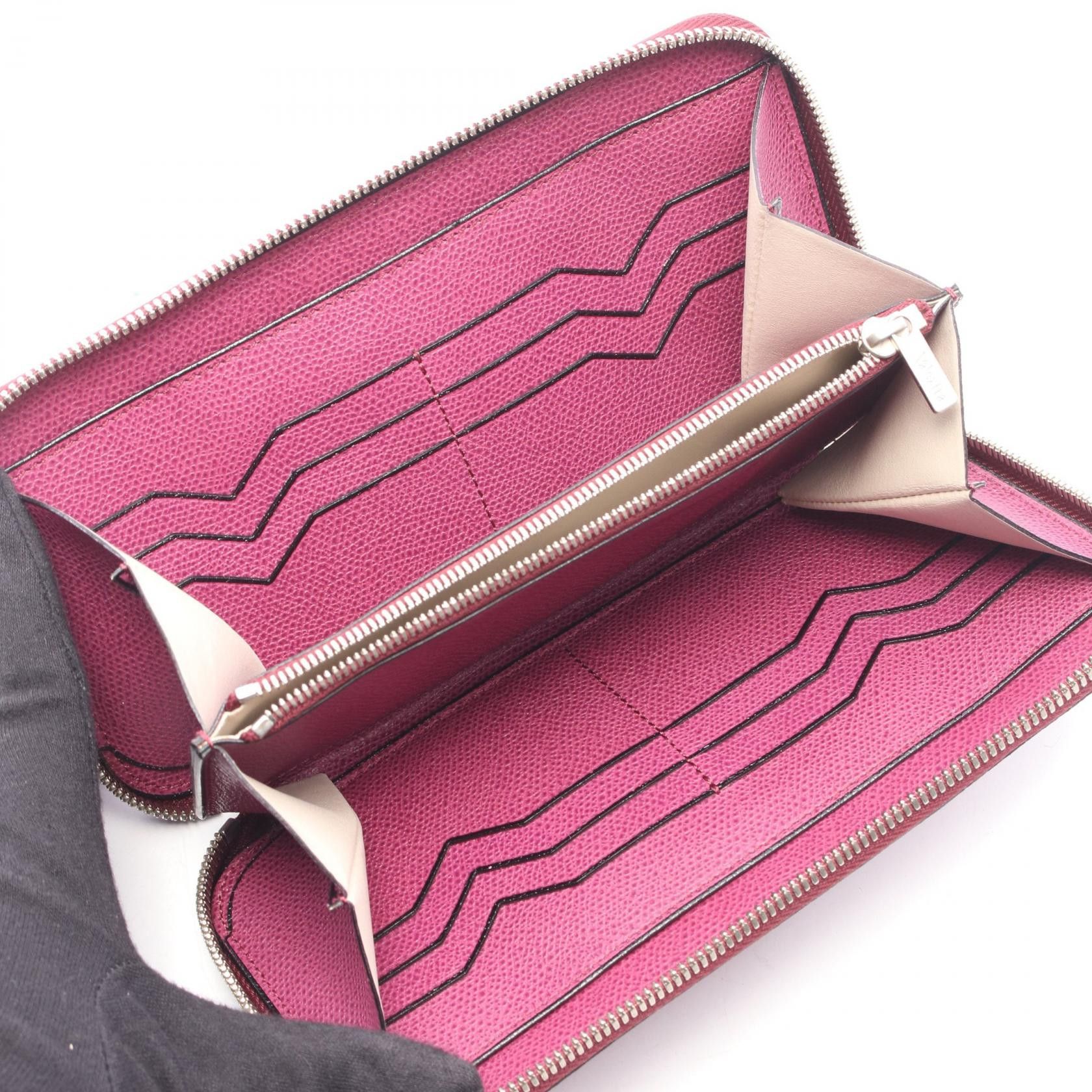 Valextra Valextra Valextra Calfskin Long Zip Wallet Leather Long Wallet DUTY FREE for USA Size ONE SIZE - 3 Thumbnail