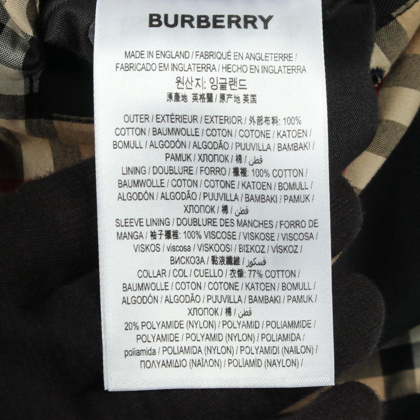 Burberry Burberry Burberry Cotton Coat Textile Outerwear DUTY FREE for USA Size ONE SIZE - 5 Thumbnail