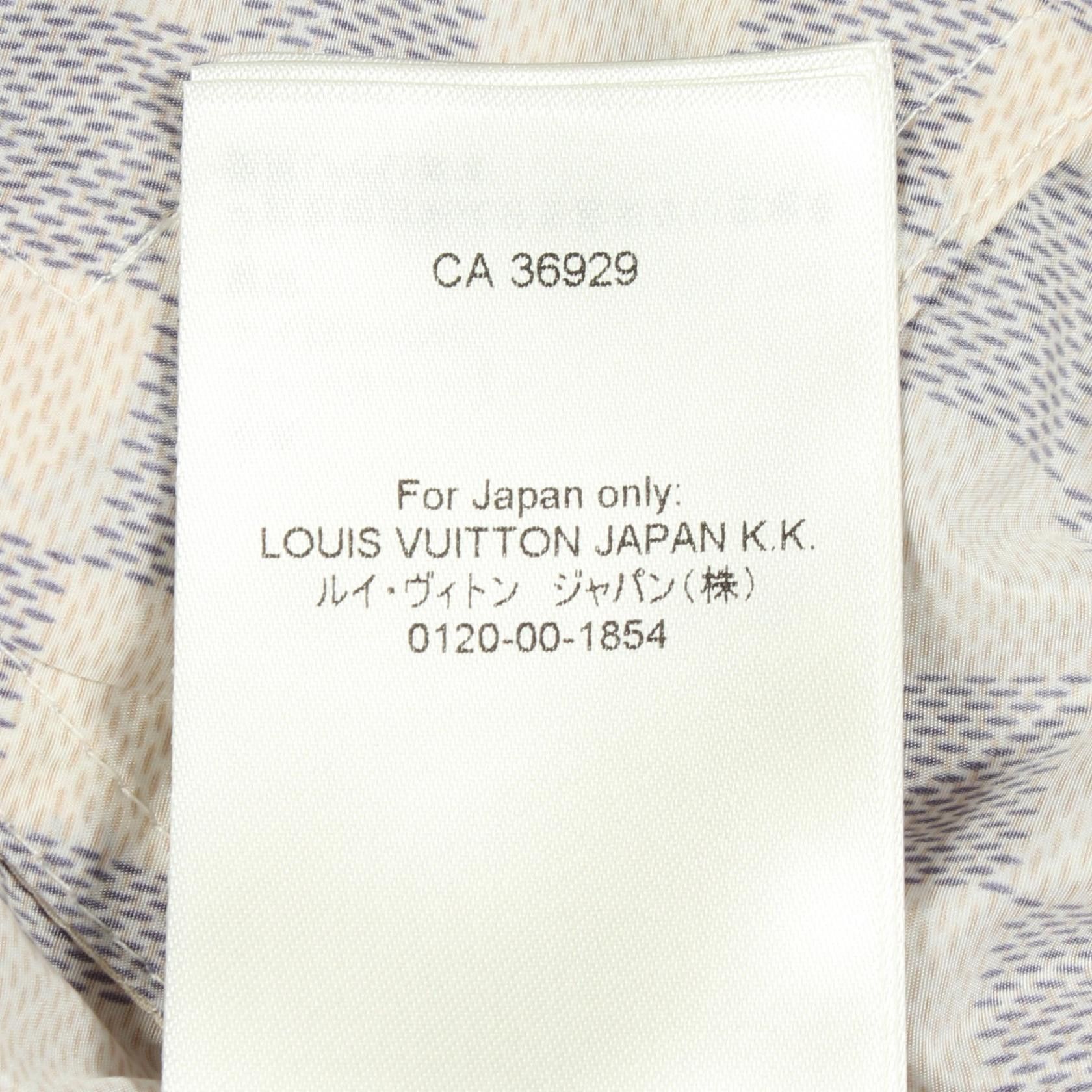 Louis Vuitton Louis Vuitton Louis Vuitton Damier Azur Hooded Jacket Textile Outerwear RW262WW538FVOW16 DUTY FREE for USA Size ONE SIZE - 4 Thumbnail