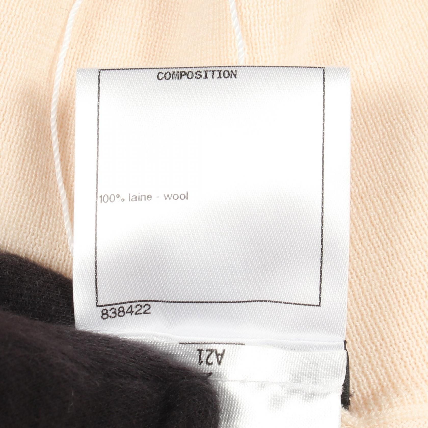 Chanel Chanel Chanel Wool High Neck Knit Textile Tops P62206K47612 DUTY FREE for USA Size ONE SIZE - 4 Thumbnail
