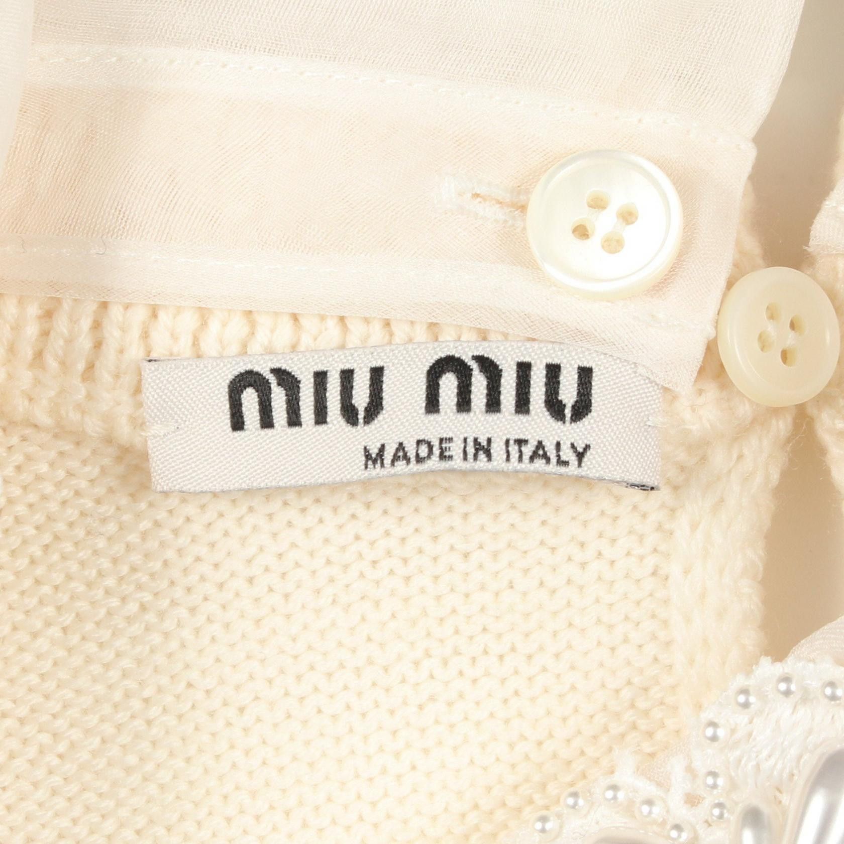Miu Miu Miu Miu Miu Miu Wool Knit Top Textile Tops DUTY FREE for USA Size ONE SIZE - 3 Thumbnail