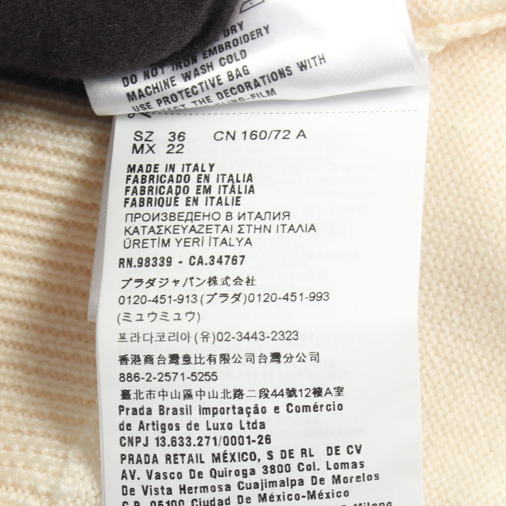 Miu Miu Miu Miu Miu Miu Wool Knit Top Textile Tops DUTY FREE for USA Size ONE SIZE - 4 Thumbnail