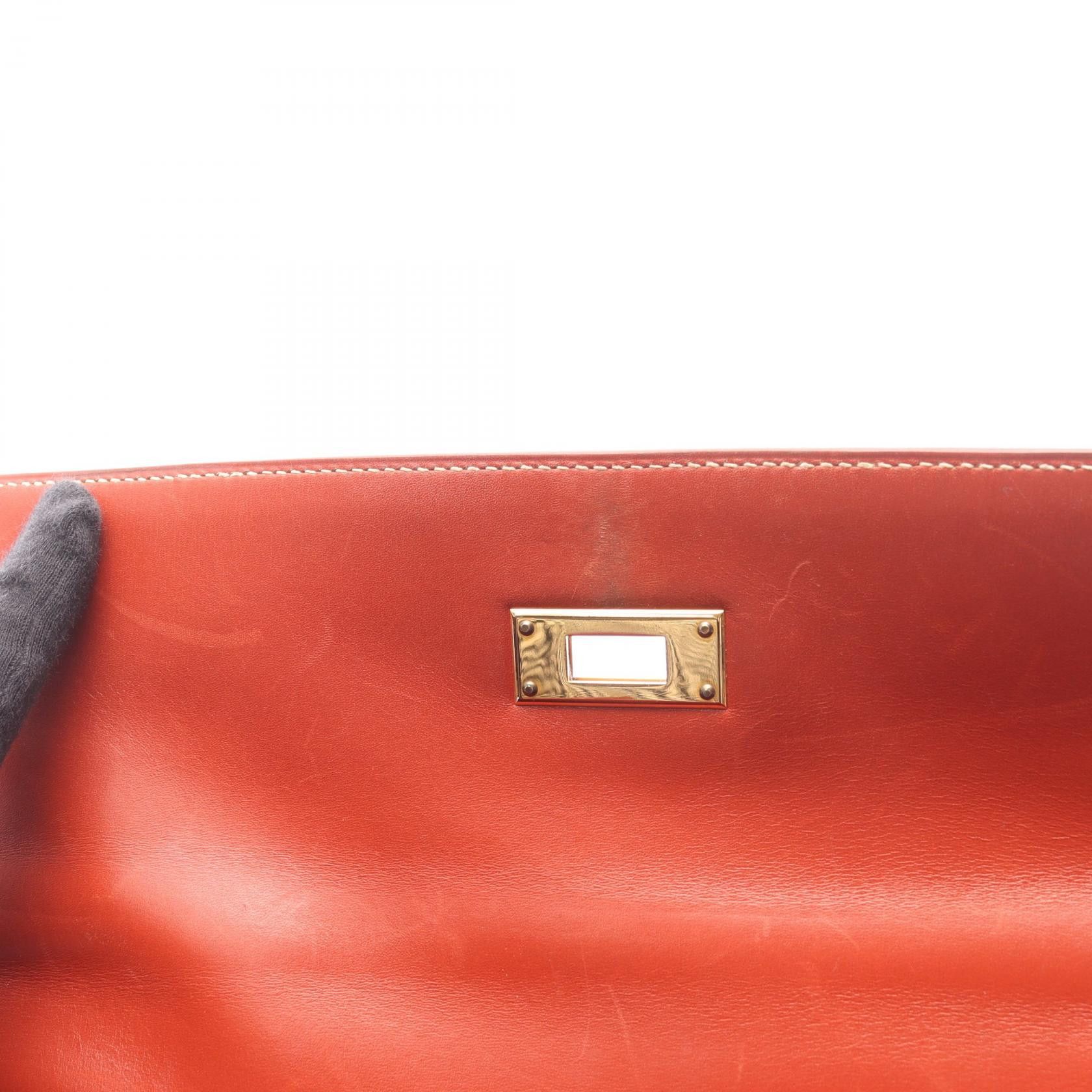 Hermes Hermes Hermes Kelly32 Box Calf Leather Handbag Stamp A (1997) DUTY FREE for USA Size ONE SIZE - 7 Thumbnail