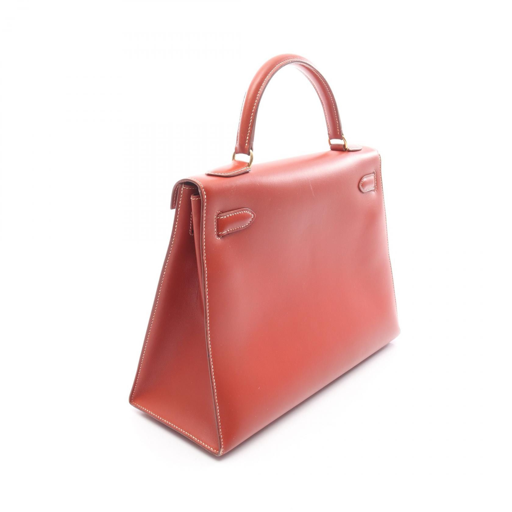 Hermes Hermes Hermes Kelly32 Box Calf Leather Handbag Stamp A (1997) DUTY FREE for USA Size ONE SIZE - 2 Thumbnail