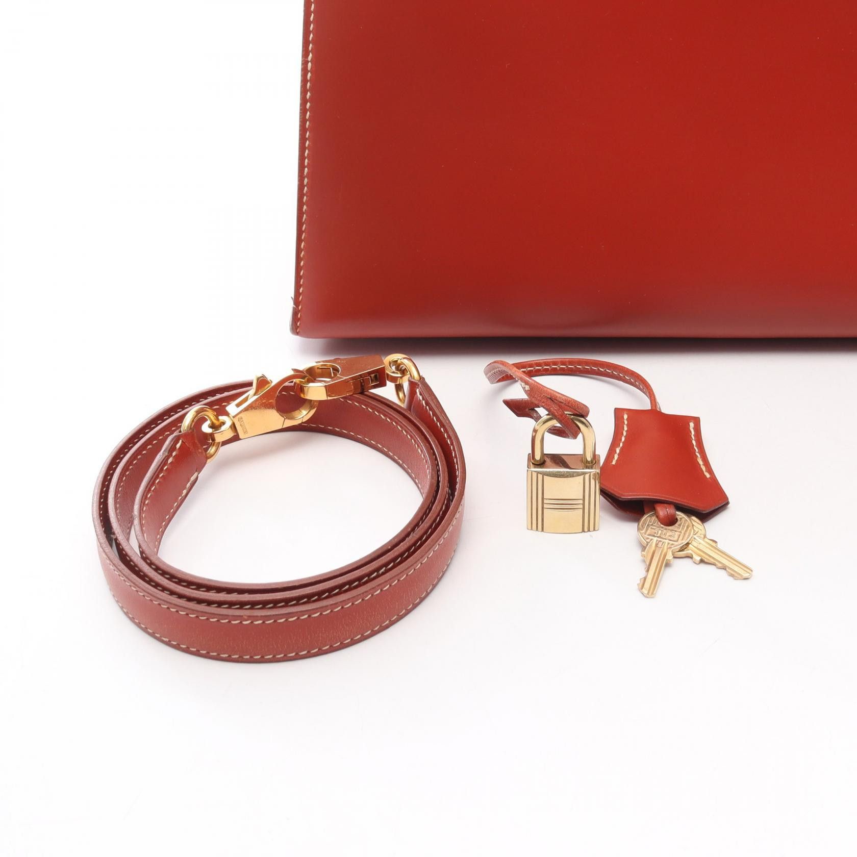 Hermes Hermes Hermes Kelly32 Box Calf Leather Handbag Stamp A (1997) DUTY FREE for USA Size ONE SIZE - 6 Thumbnail