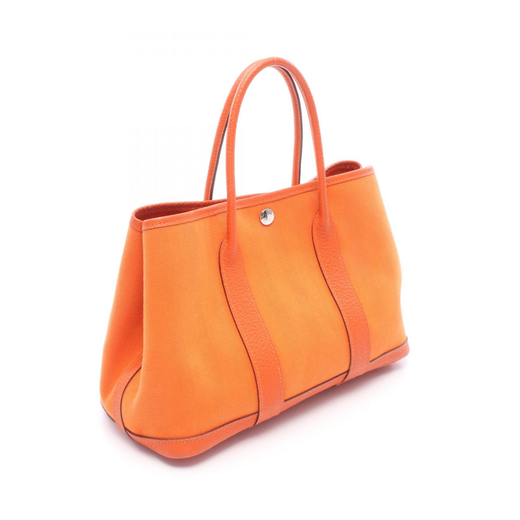 Hermes Hermes Hermes Garden PartyTPM Toile Chevron Leather Tote Bag Textile Tote Bag Q DUTY FREE for USA Size ONE SIZE - 2 Thumbnail