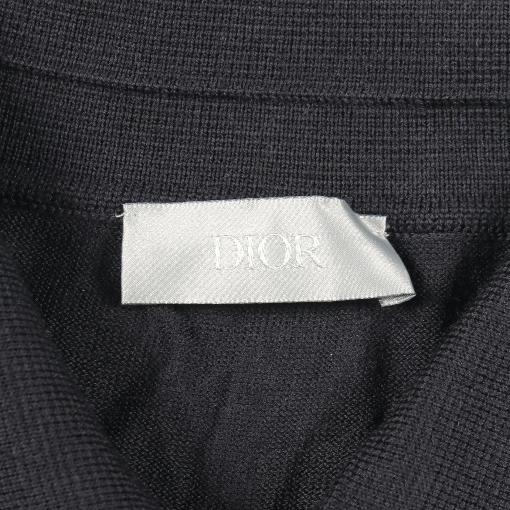 Dior Dior Dior BEE Embroidery Wool Long Sleeve Polo Shirt Textile Tops 013M8AT069 DUTY FREE for USA Size ONE SIZE - 3 Thumbnail