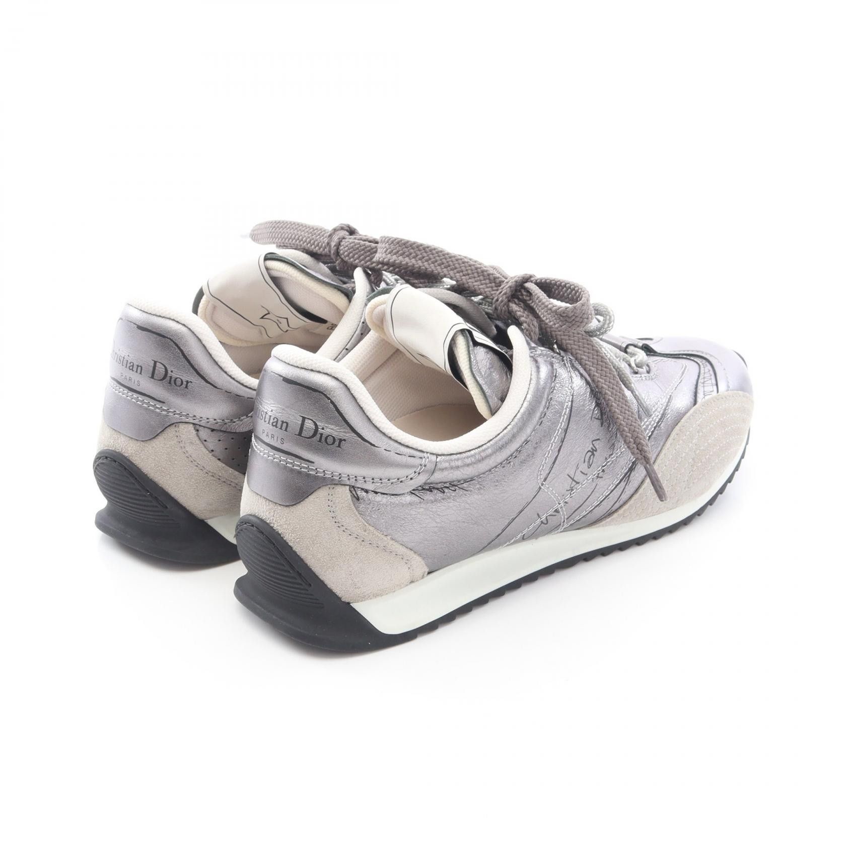 Dior Dior Dior D-Sketch Leather Suede Sneakers Leather Shoes DUTY FREE for USA Size ONE SIZE - 2 Thumbnail
