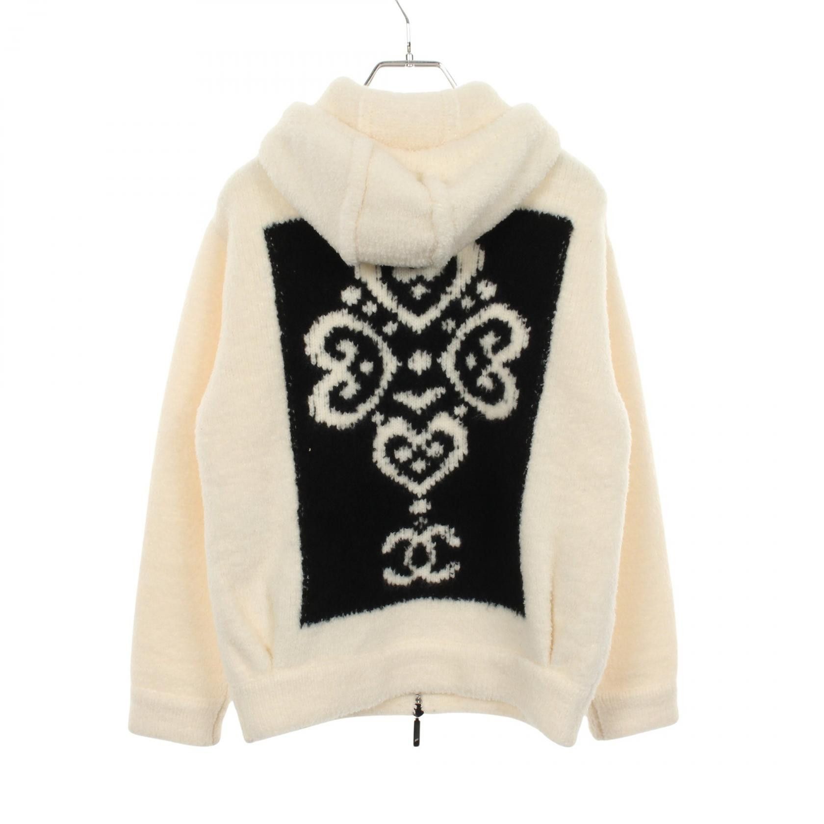 Chanel Chanel CHANEL Coconeige Wool Cashmere Hoodie Textile Sweatshirts & Hoodies P79707K11596 DUTY FREE for USA Size ONE SIZE - 2 Thumbnail