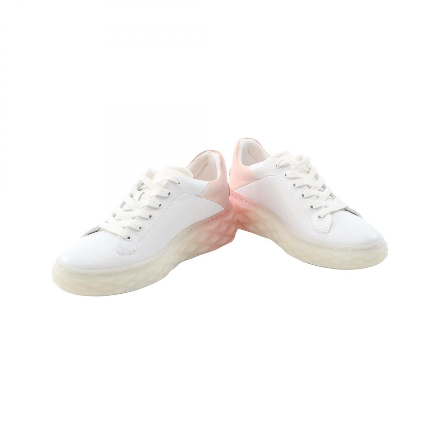 Jimmy Choo Jimmy Choo JIMMY CHOO DIAMOND MAXI Leather Sneakers Leather Shoes DUTY FREE for USA Size ONE SIZE - 3 Thumbnail