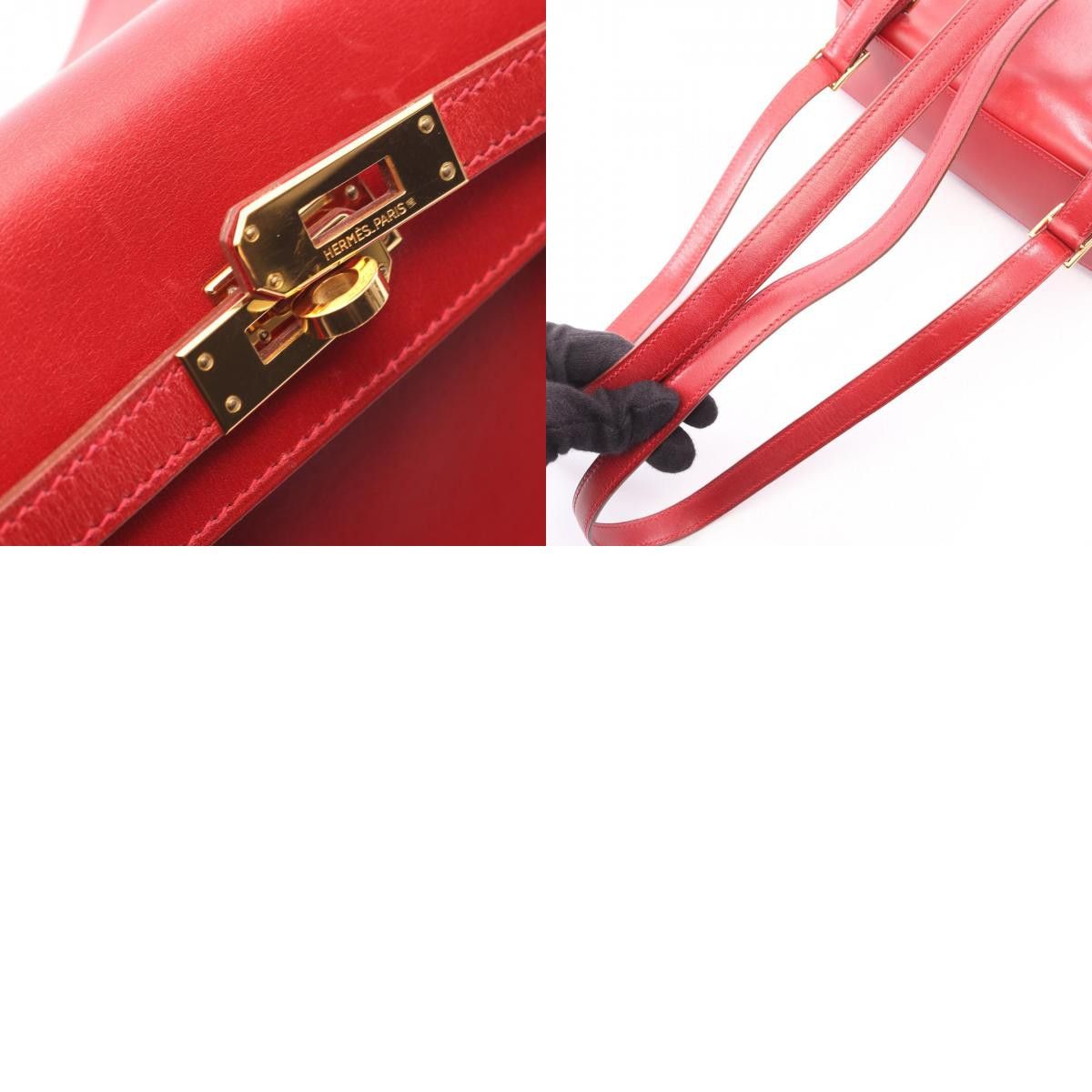 Hermes Hermes Hermes Kellyad PM Box Calf Backpack Leather Backpack C DUTY FREE for USA Size ONE SIZE - 10 Thumbnail