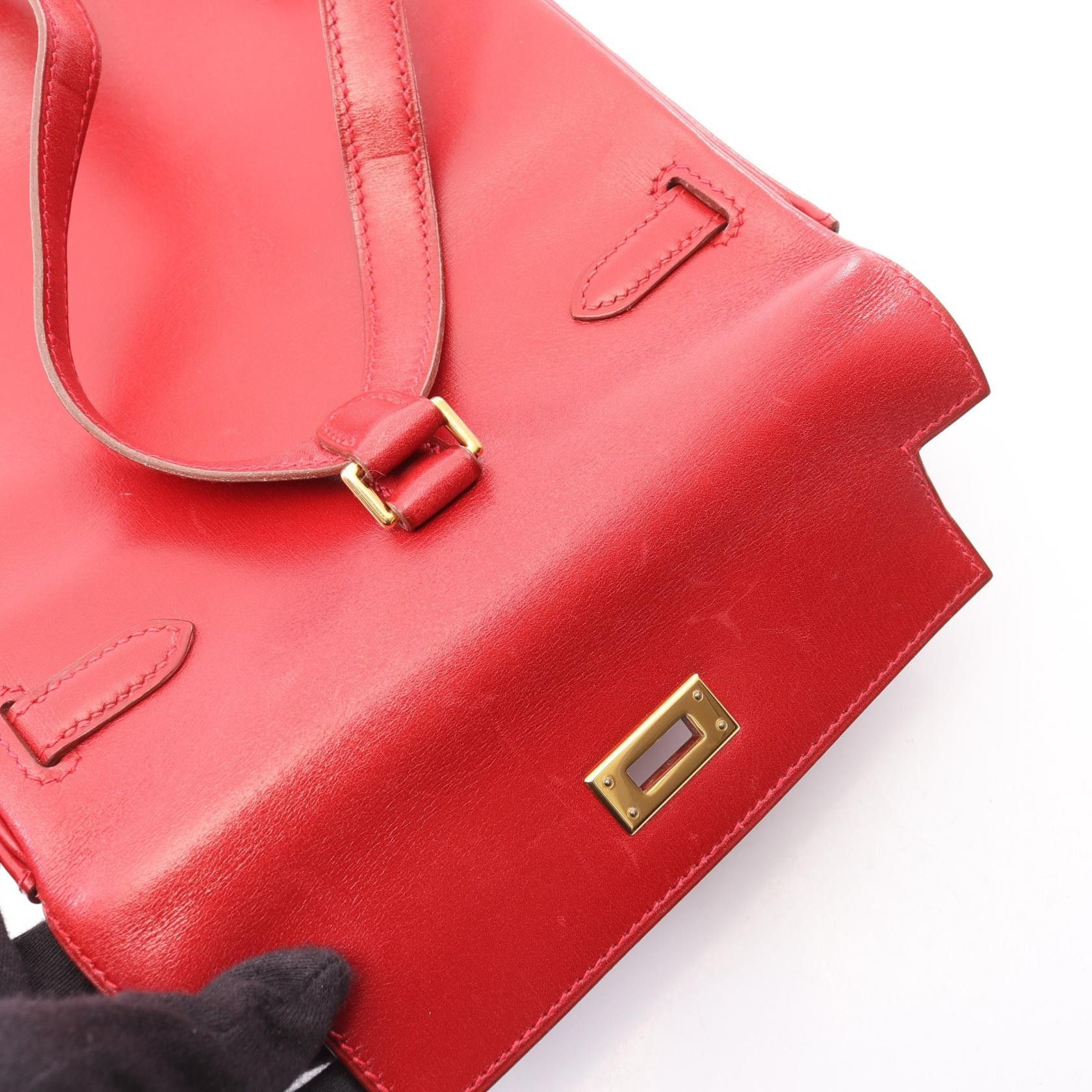 Hermes Hermes Hermes Kellyad PM Box Calf Backpack Leather Backpack C DUTY FREE for USA Size ONE SIZE - 6 Thumbnail