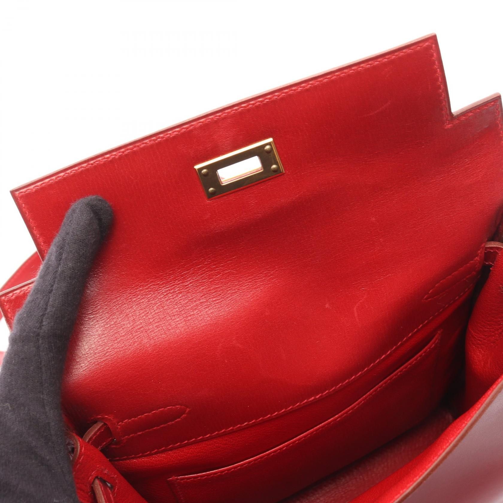 Hermes Hermes Hermes Kellyad PM Box Calf Backpack Leather Backpack C DUTY FREE for USA Size ONE SIZE - 7 Thumbnail