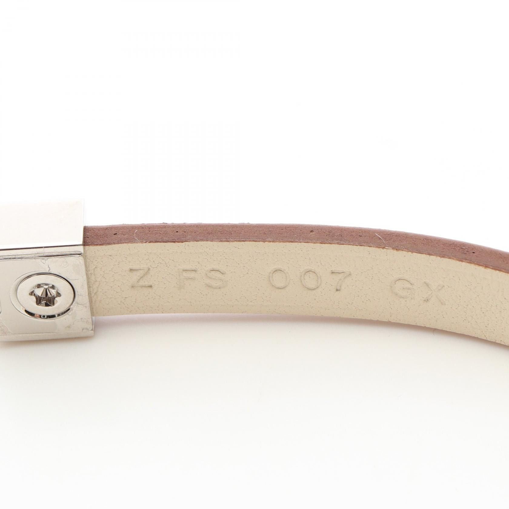 Hermes Hermes Hermes Gourmettes Escale Triple Tour Stainless Steel Leather Bracelet Leather Bracelet Stamp Z DUTY FREE for USA Size ONE SIZE - 5 Thumbnail