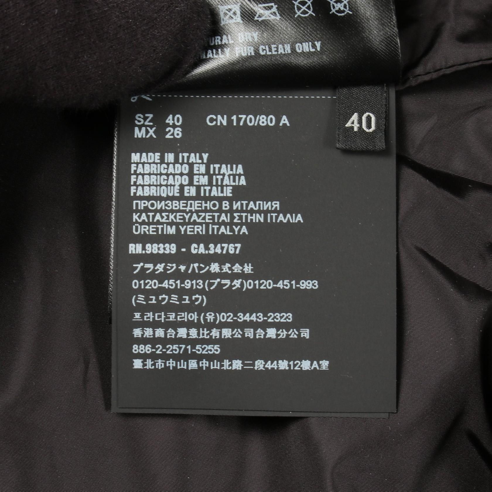 Prada Prada Prada Nappa Leather Hooded Coat Leather Outerwear 56A014 DUTY FREE for USA Size ONE SIZE - 4 Thumbnail