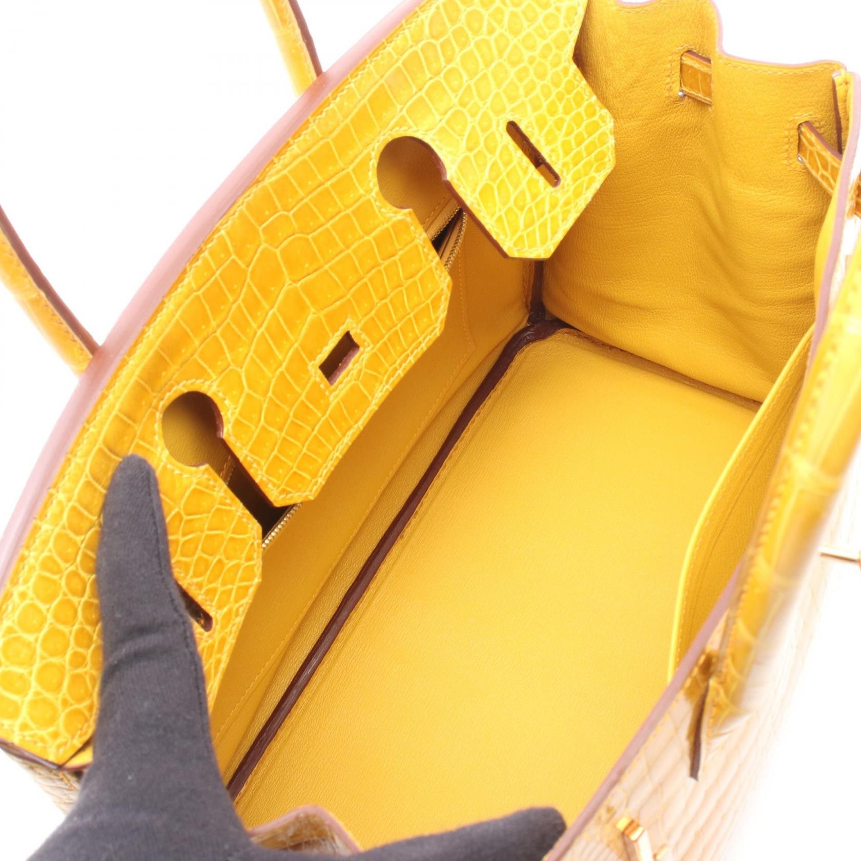 Hermes Hermes Hermes Birkin30 Porosus Lisse Leather Handbag Z DUTY FREE for USA Size ONE SIZE - 3 Thumbnail