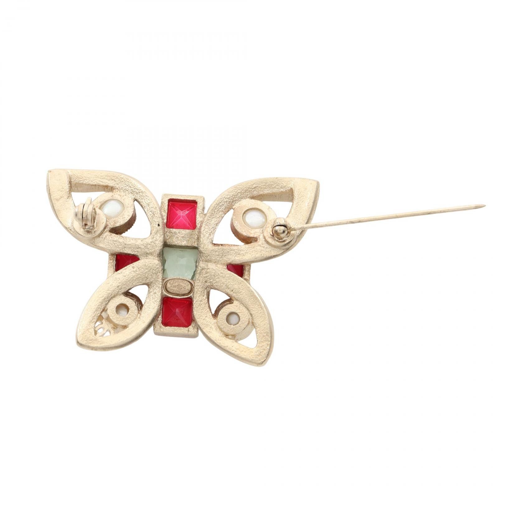 Chanel Chanel Chanel Coco Mark Butterfly Brooch Metal Brooch DUTY FREE for USA Size ONE SIZE - 2 Thumbnail