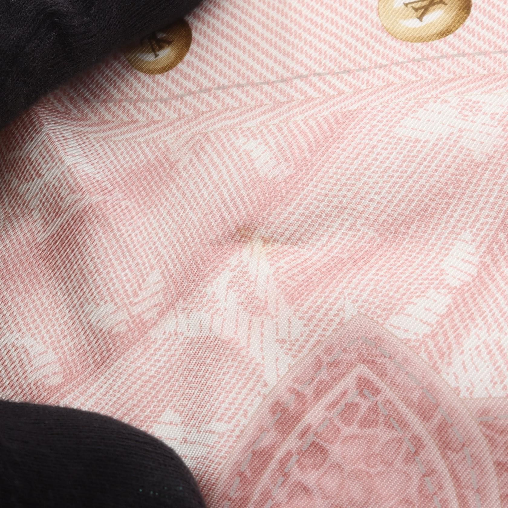 Louis Vuitton Louis Vuitton Louis Vuitton Carre New Denim Monogram Silk Scarf Textile Scarf M72349 DUTY FREE for USA Size ONE SIZE - 5 Thumbnail