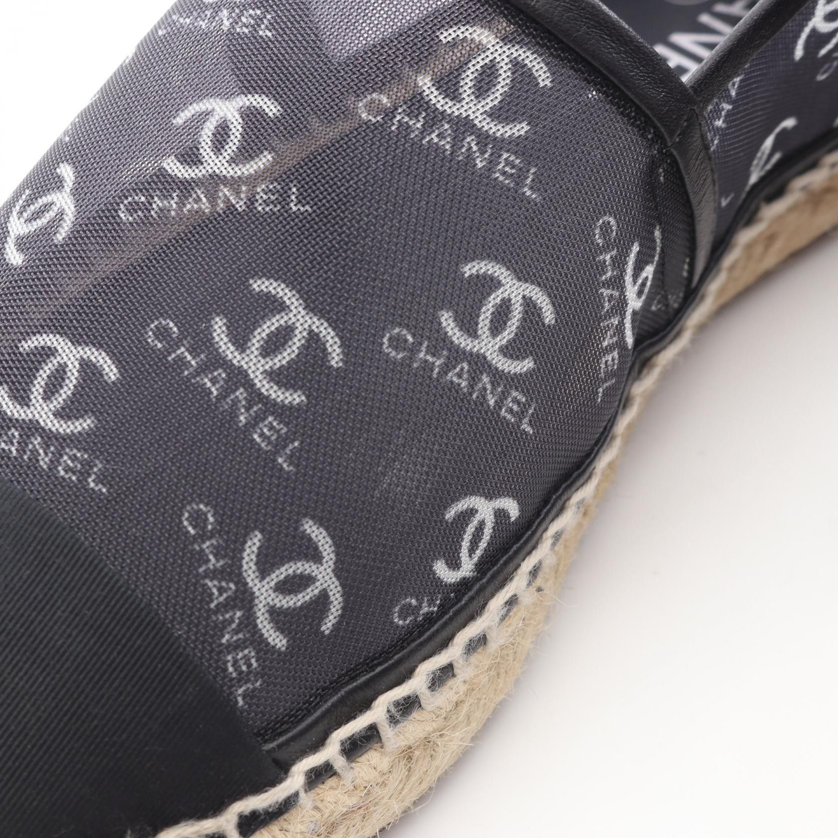 Chanel Chanel CHANEL Coco Mark Mesh Slip On Textile Shoes G34673 DUTY FREE for USA Size ONE SIZE - 7 Thumbnail