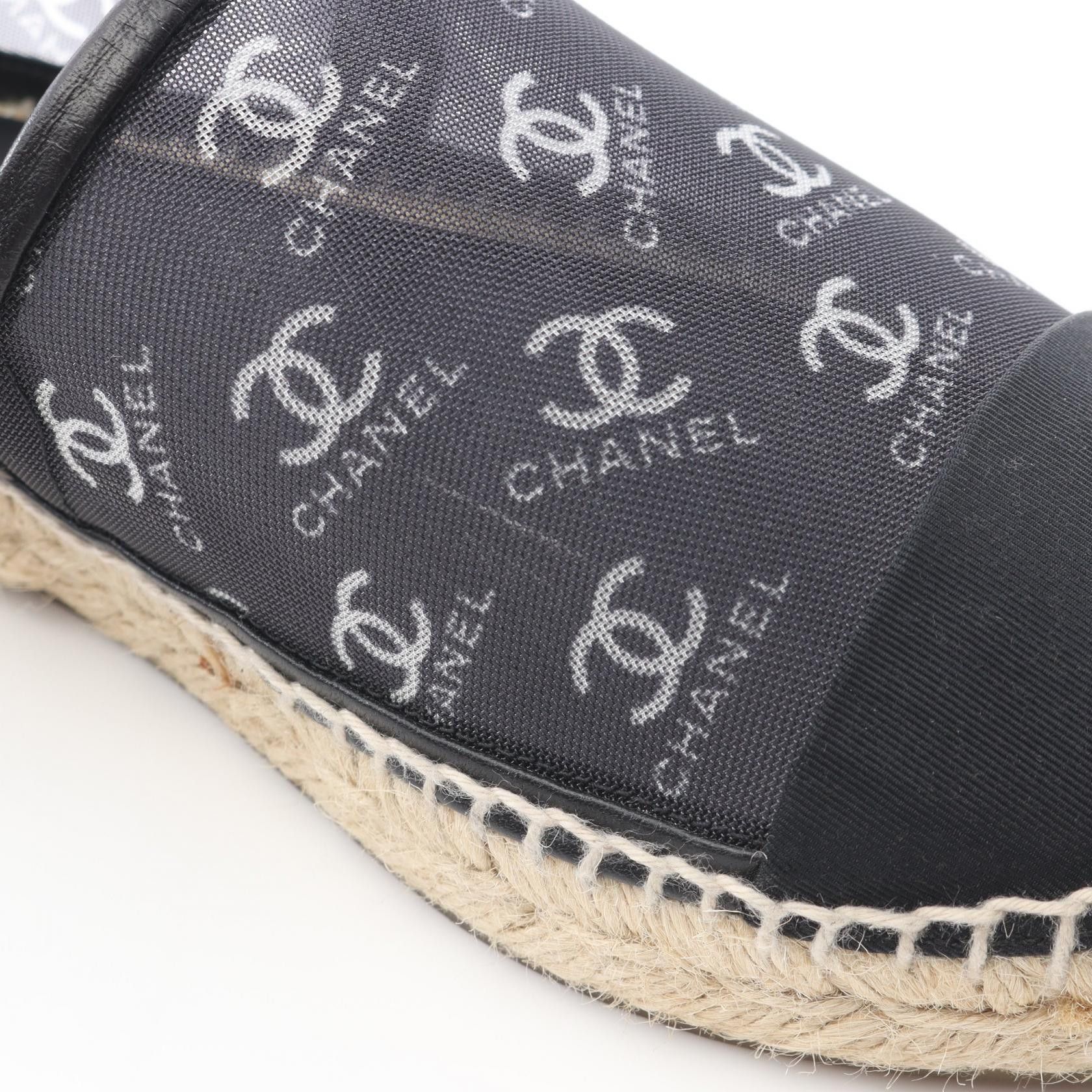 Chanel Chanel CHANEL Coco Mark Mesh Slip On Textile Shoes G34673 DUTY FREE for USA Size ONE SIZE - 8 Thumbnail