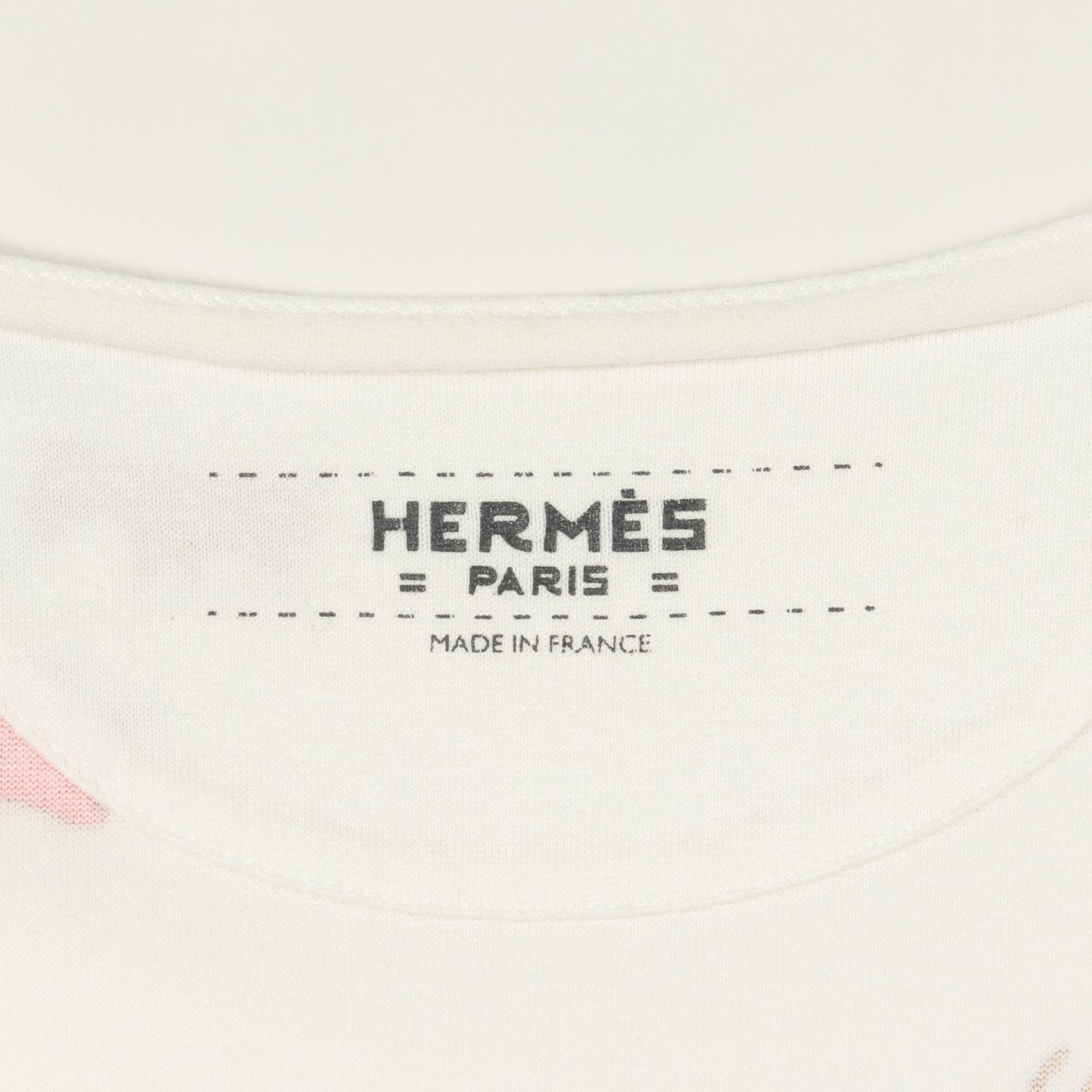 Hermes Hermes Hermes Kachina Cotton T Shirt Textile T-Shirts DUTY FREE for USA Size ONE SIZE - 3 Thumbnail