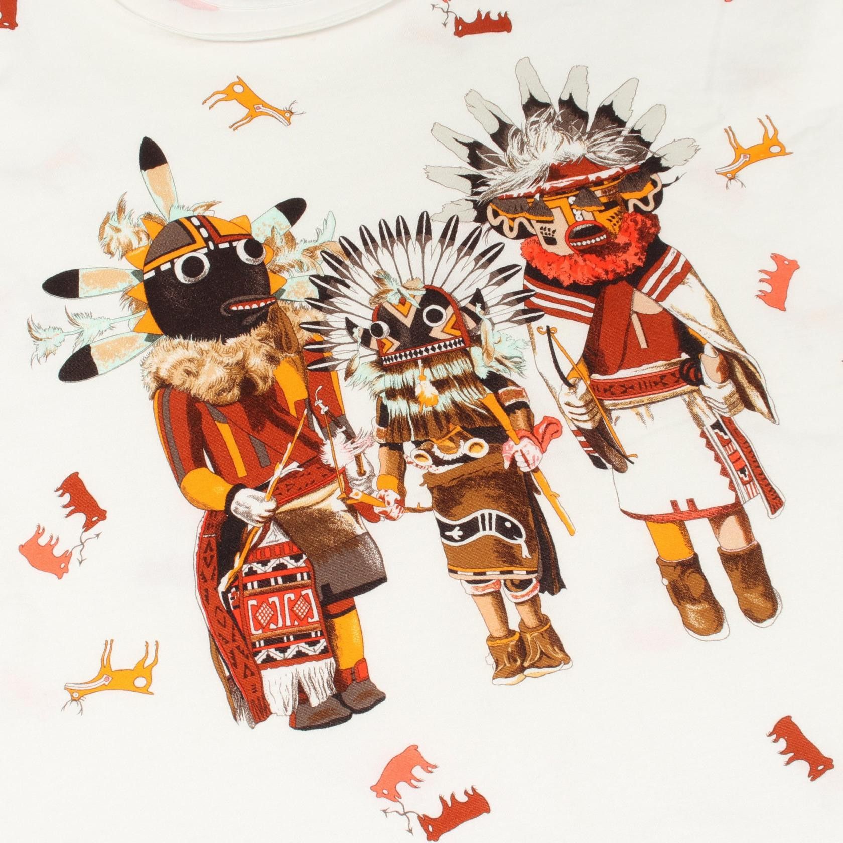 Hermes Hermes Hermes Kachina Cotton T Shirt Textile T-Shirts DUTY FREE for USA Size ONE SIZE - 6 Thumbnail