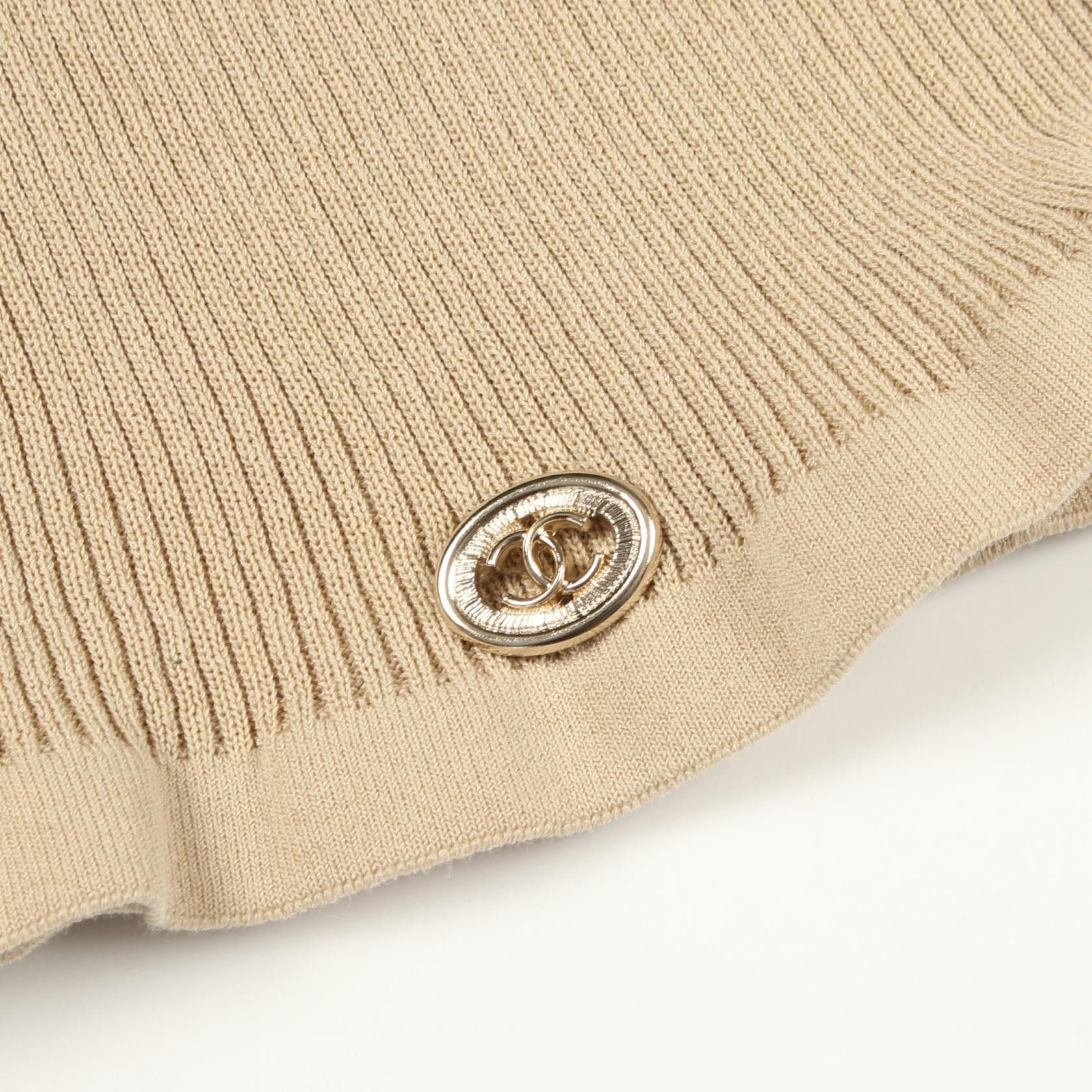 Chanel Chanel CHANEL Short Sleeve Rib Knit Top Textile Tops P40396 DUTY FREE for USA Size ONE SIZE - 5 Thumbnail