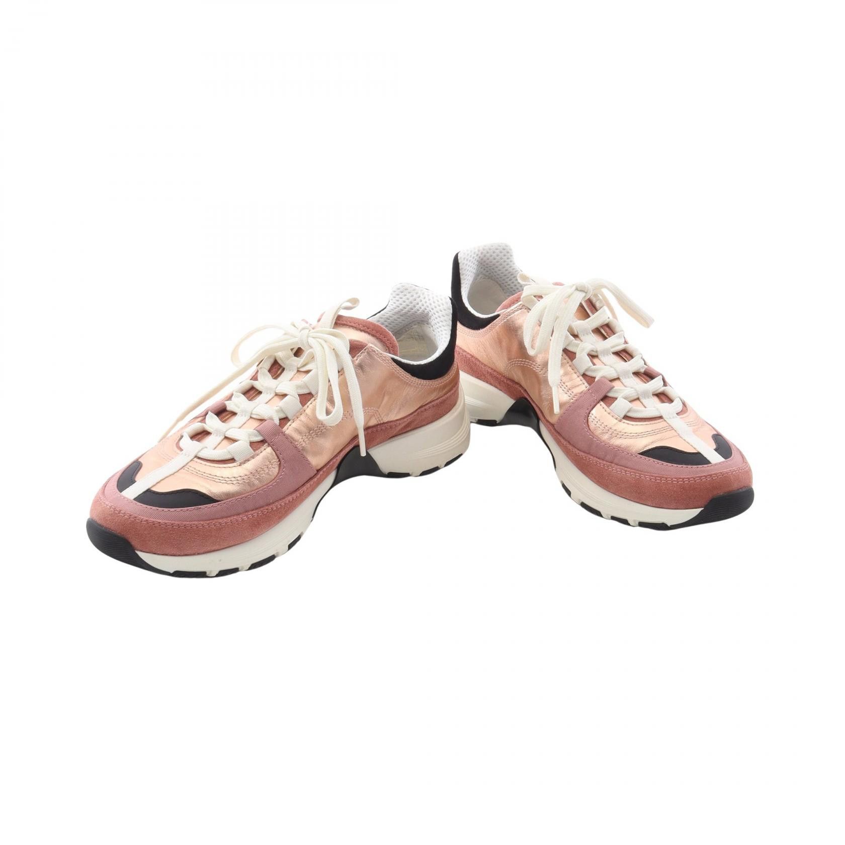 Chanel Chanel CHANEL Leather Suede Fabric Sneakers Leather Shoes DUTY FREE for USA Size ONE SIZE - 3 Thumbnail
