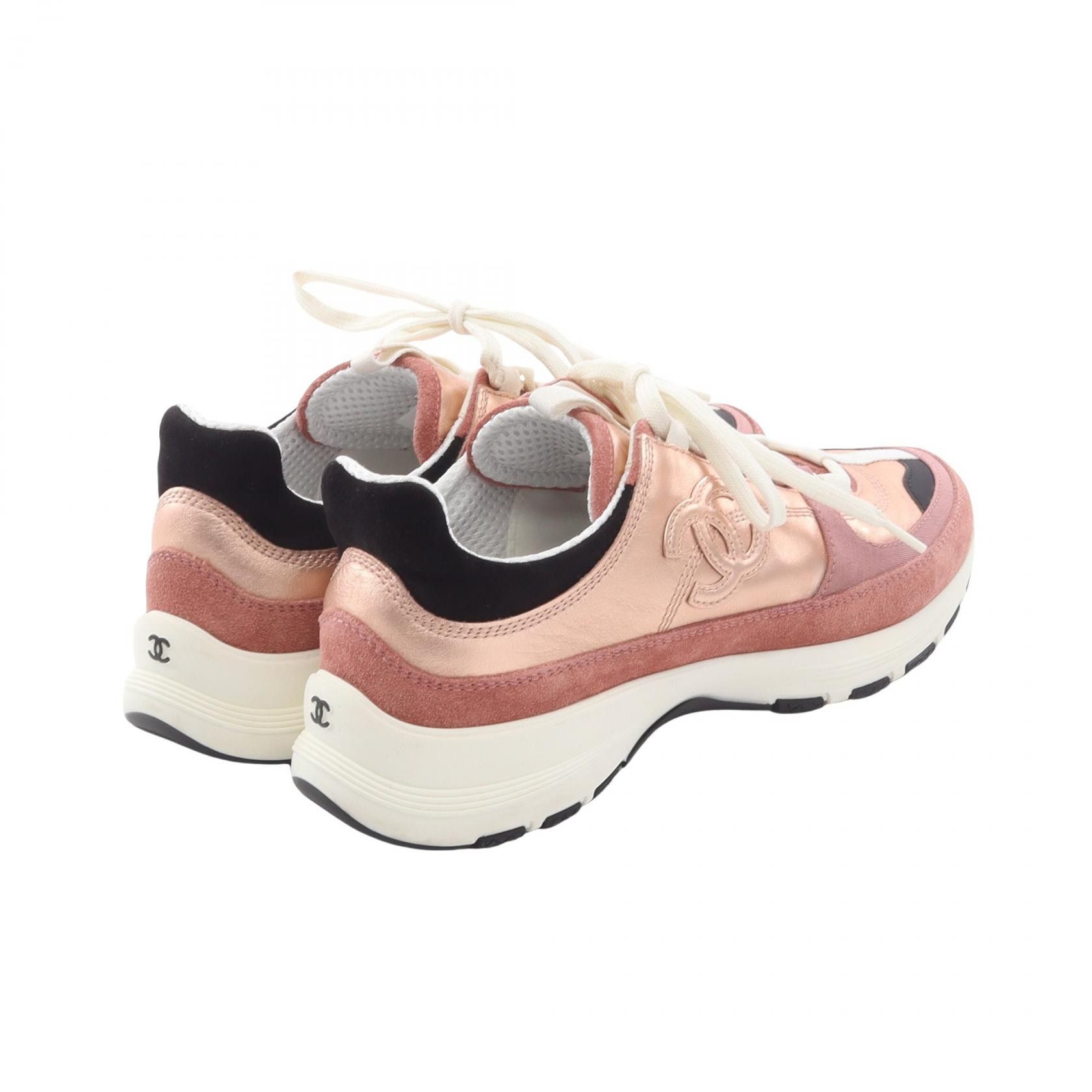 Chanel Chanel CHANEL Leather Suede Fabric Sneakers Leather Shoes DUTY FREE for USA Size ONE SIZE - 2 Thumbnail