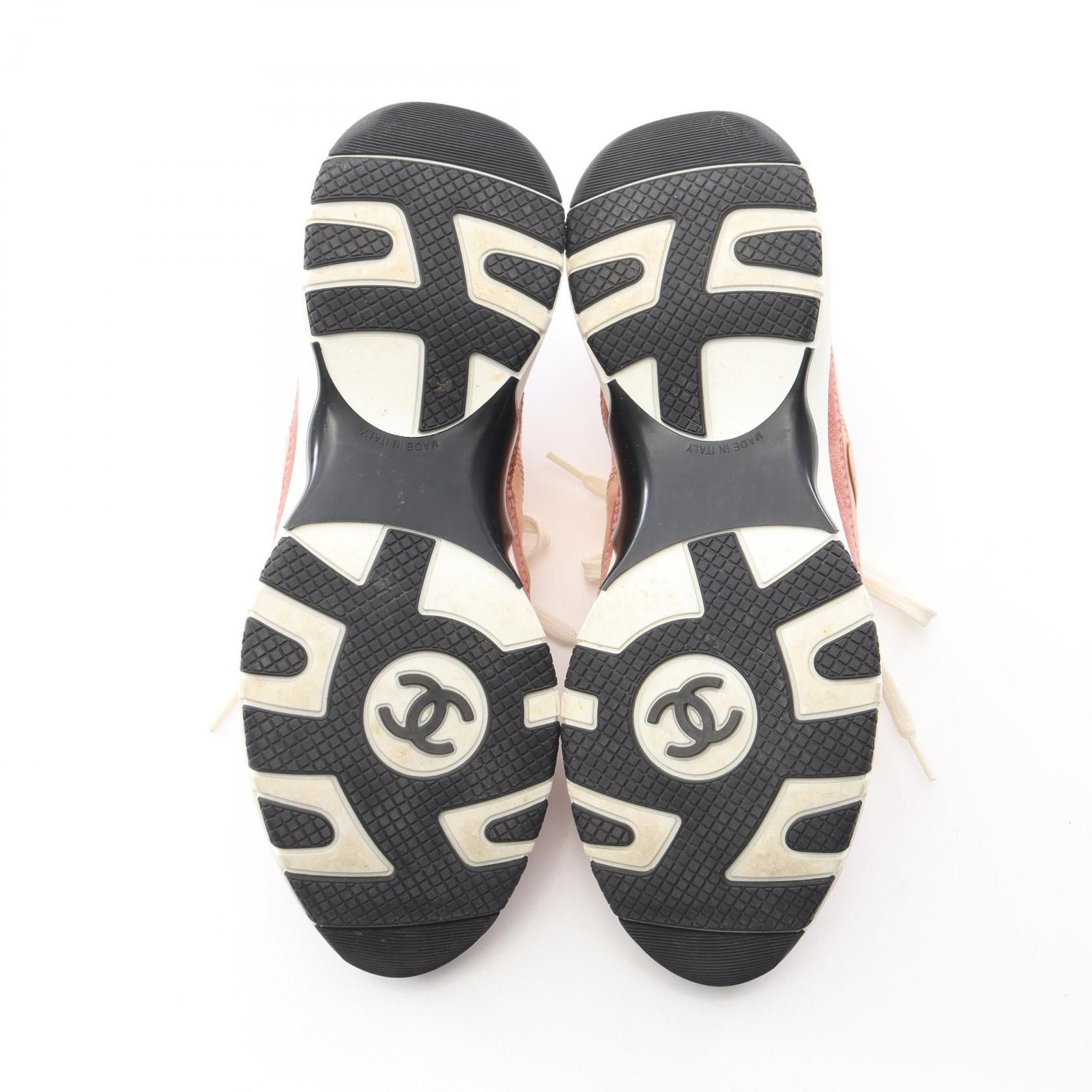 Chanel Chanel CHANEL Leather Suede Fabric Sneakers Leather Shoes DUTY FREE for USA Size ONE SIZE - 4 Thumbnail