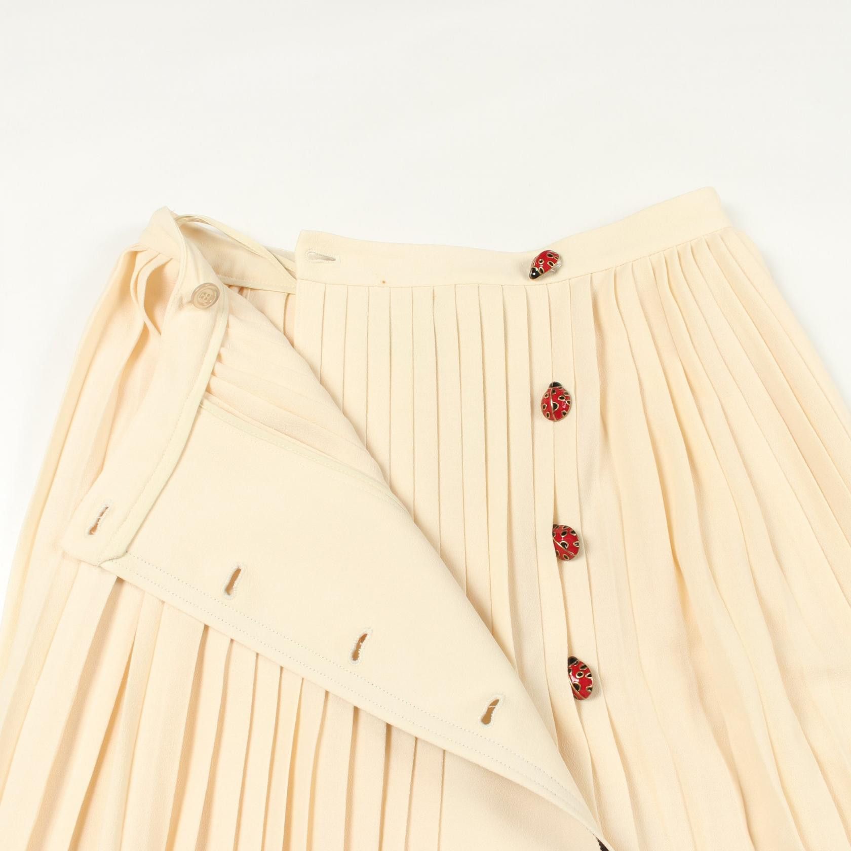 Gucci Gucci Gucci Wool Pleated Skirt Textile Skirts 523510 DUTY FREE for USA Size ONE SIZE - 6 Thumbnail