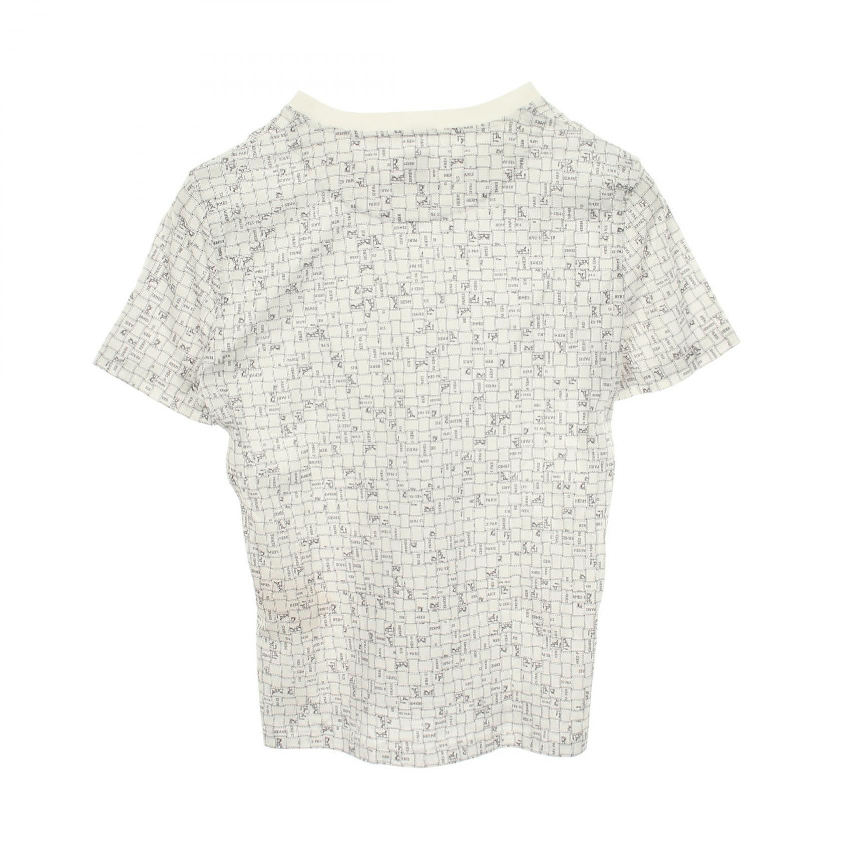 Hermes Hermes Hermes Bolduc Au Carre Cotton TShirt Textile T-Shirts DUTY FREE for USA Size ONE SIZE - 2 Thumbnail
