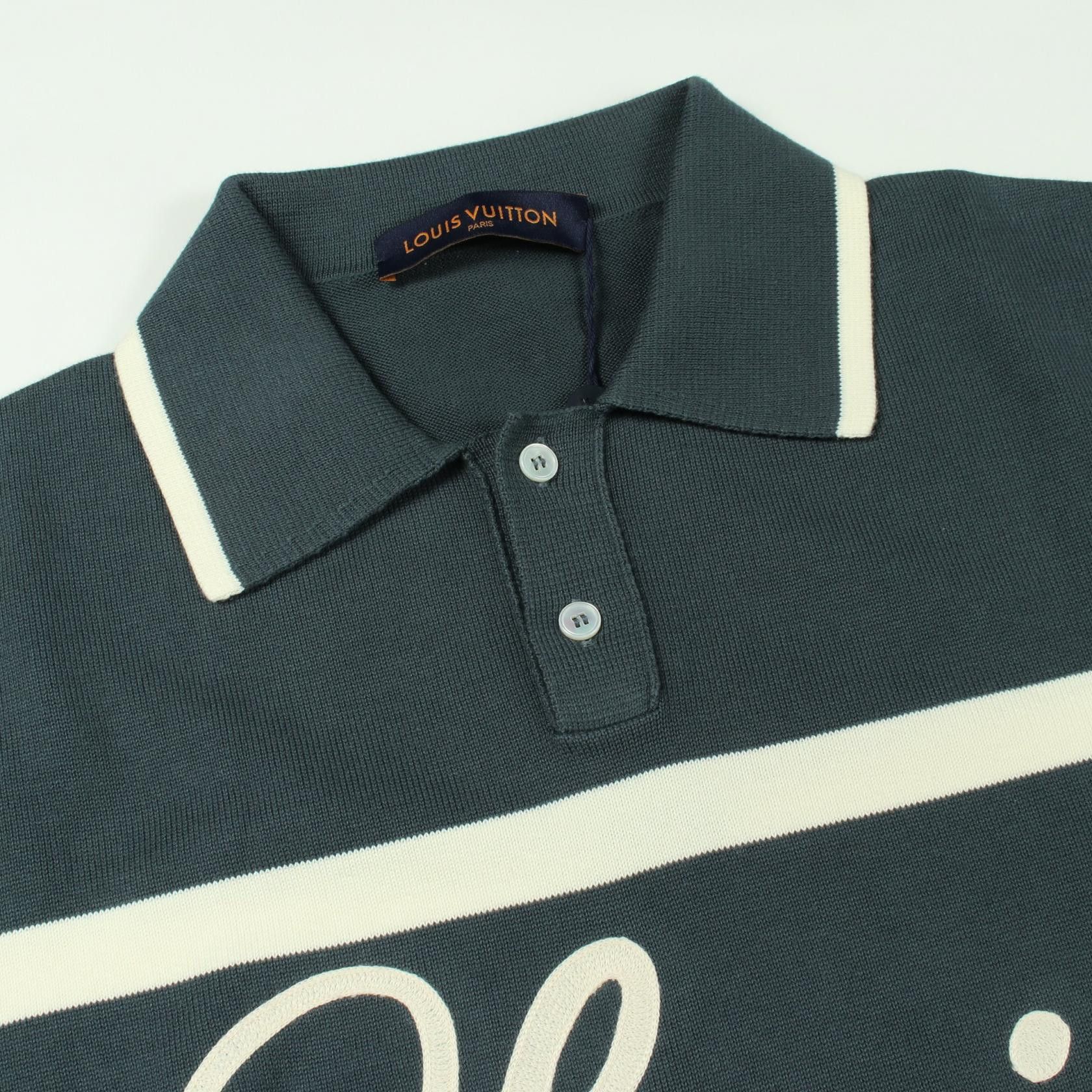 Louis Vuitton Louis Vuitton Louis Vuitton Vintage Cycling Cotton Polo Shirt Textile Tops DUTY FREE for USA Size ONE SIZE - 6 Thumbnail